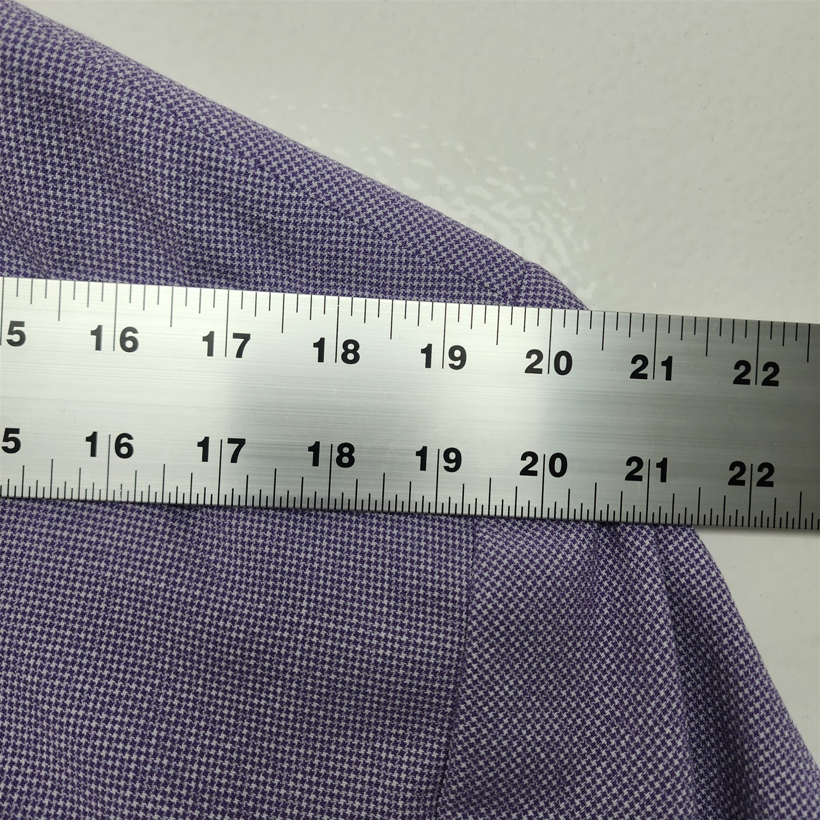 Stafford 52R Purple Micro Houndstooth Unstructured Soft Shoulder Blazer Jacket