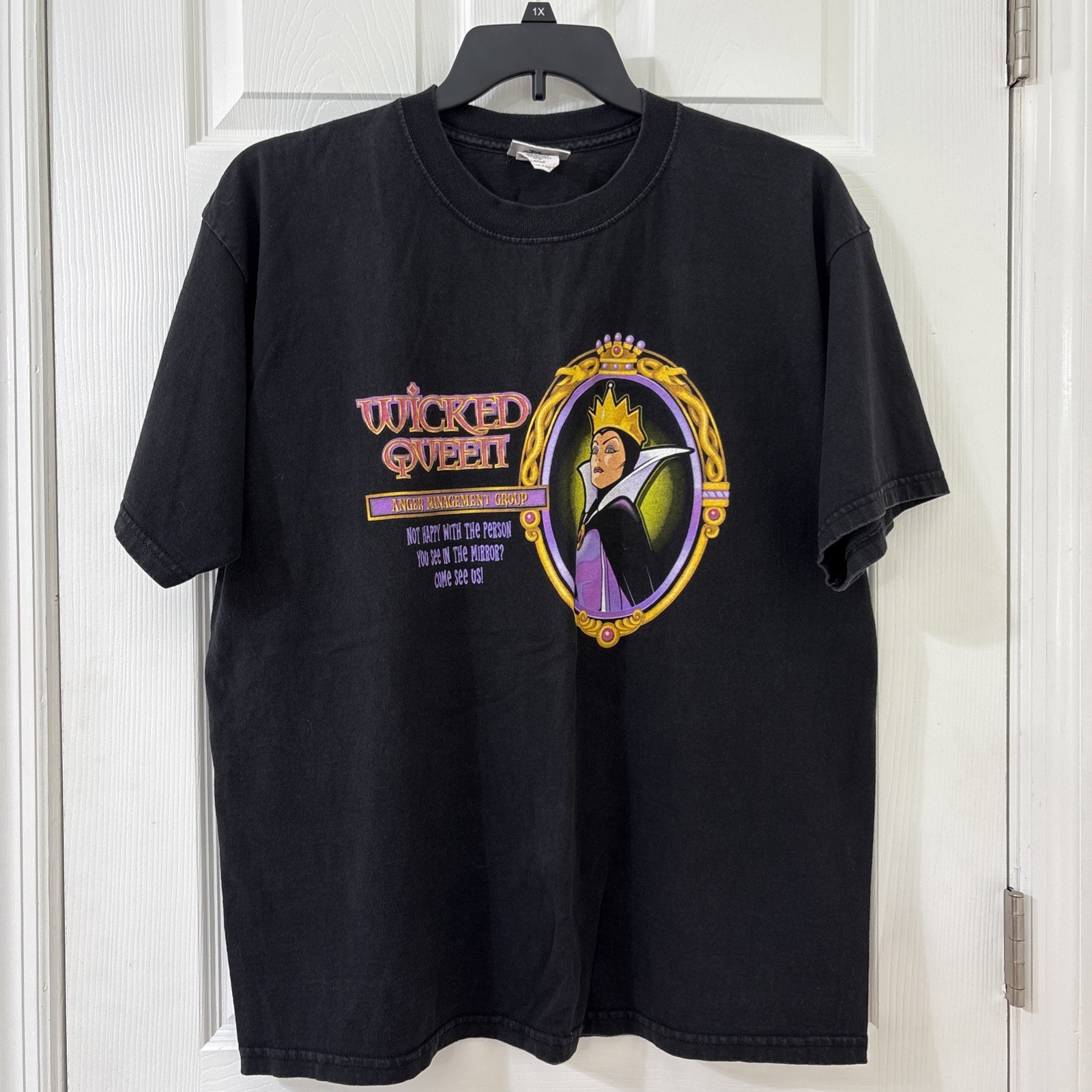Vintage Disney Villains Wicked Queen Black Snow White Disney Large Shirt