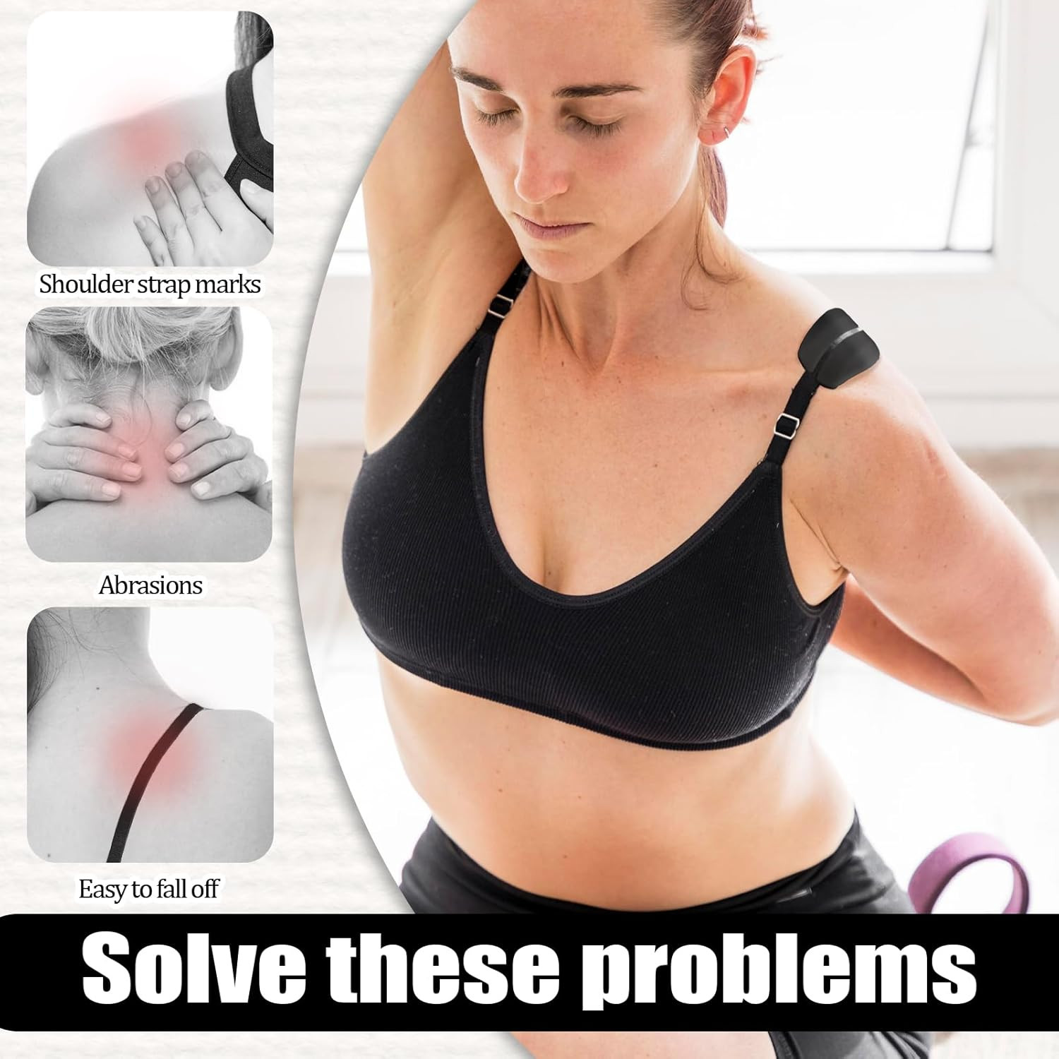 Silicone Bra Strap Cushions – 6 Pairs for Comfort and Slip Prevention