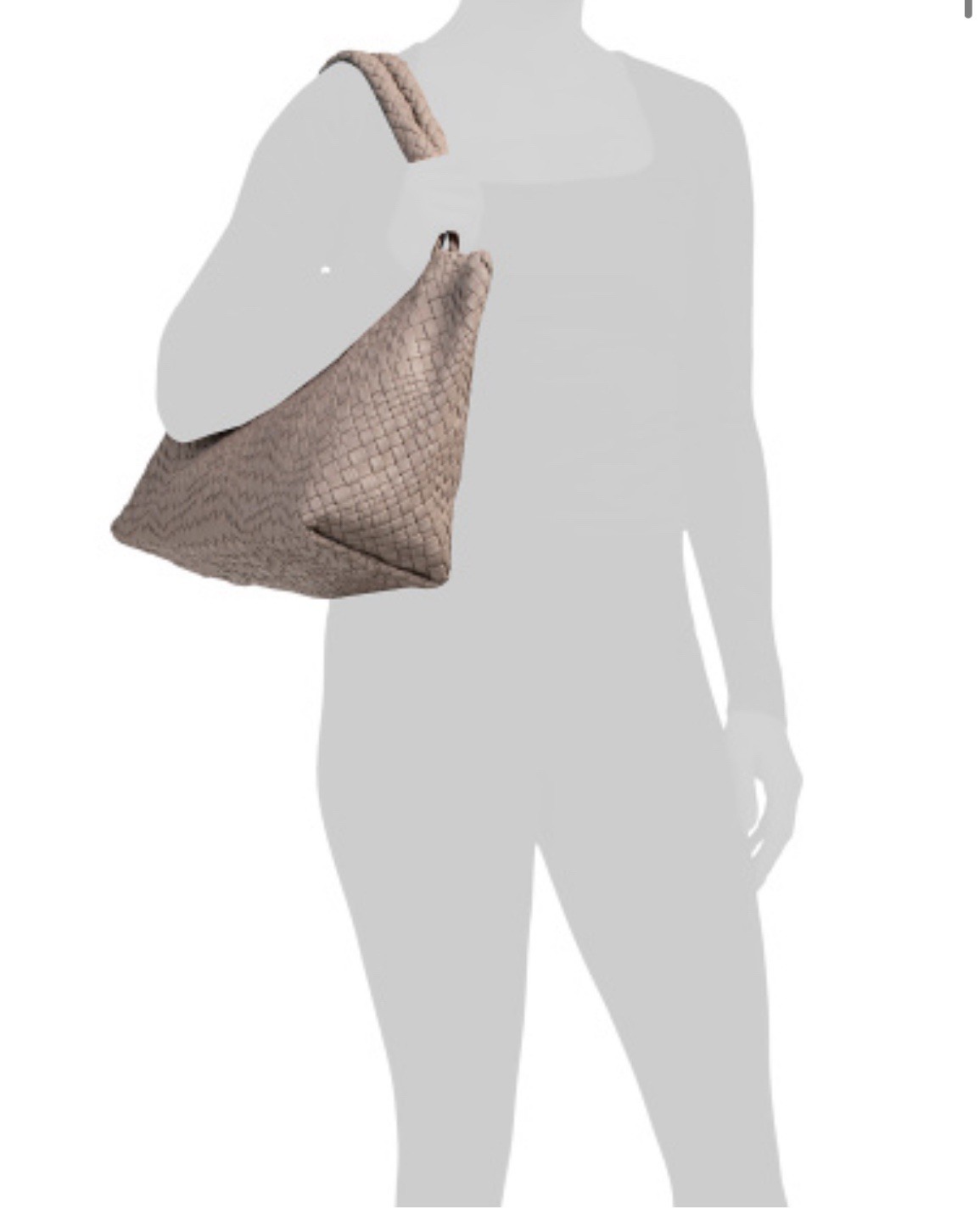 NWT FALOR MADE IN ITALY HAND MADE LEATHER WOVEN LARGE TOTE BAG TAUPE