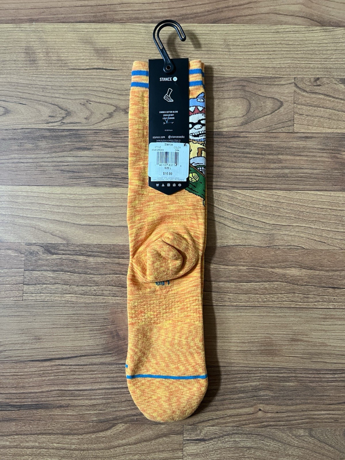 Stance X Rocket Power Sam And Twister Orange Crew Socks Brand New Size Large.