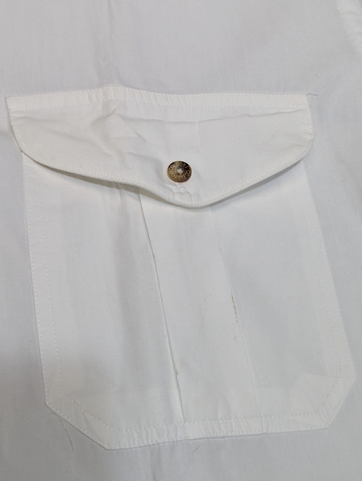 Vintage CC Filson Shirt Mens XL Button Up White Pockets Long Sleeve USA Made