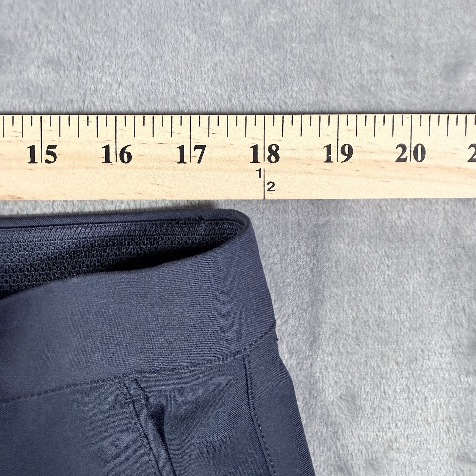 Greg Norman Mens 36×30 Blue Tech Stretch Golf Pants Flat Front Slacks Hemmed 32