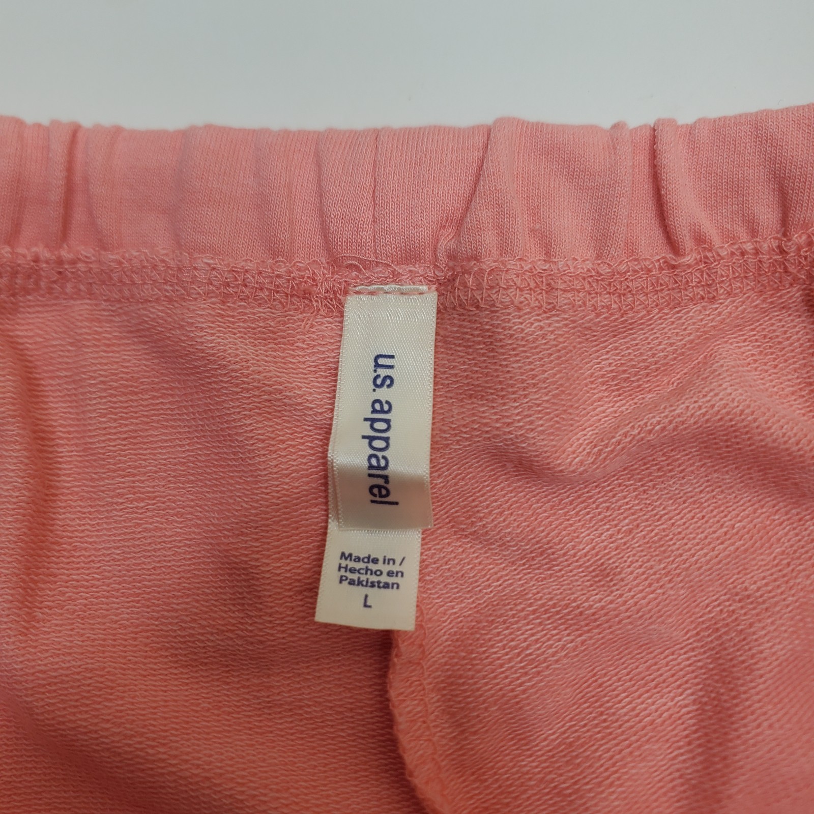 NWT U.S Apparel Shorts Womens Size L With Pockets Salmon Grapefruit Distressed