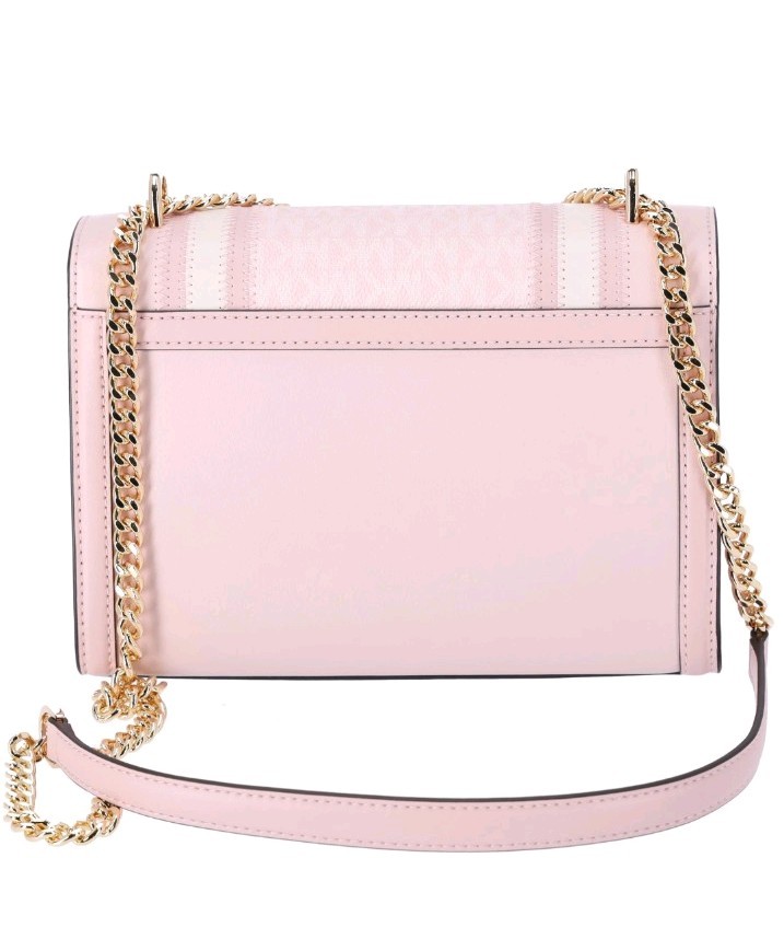 Michael Kors Whitney Crossbody Bag Pink Logo Monogram Chain Strap Shoulder Bag