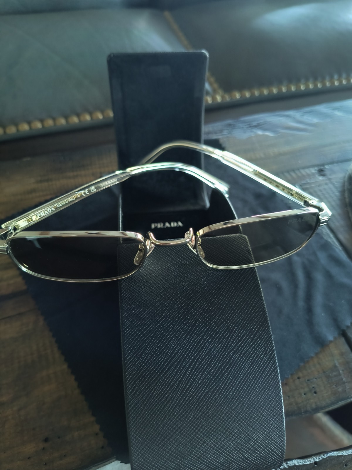 PRADA PR B54S 1BC30P Silver Light Brown 54 mm Men’s Sunglasses