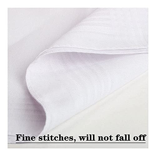 Men’s Handkerchiefs 100% Soft Cotton White Hankie Hankerchieves