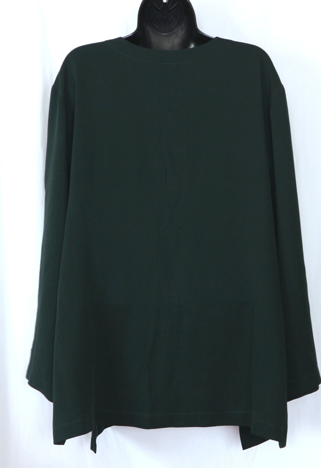 Vintage EILEEN FISHER VNck Silk Blse Side Slits 48 In Chest 29 In Long Sz L EXC