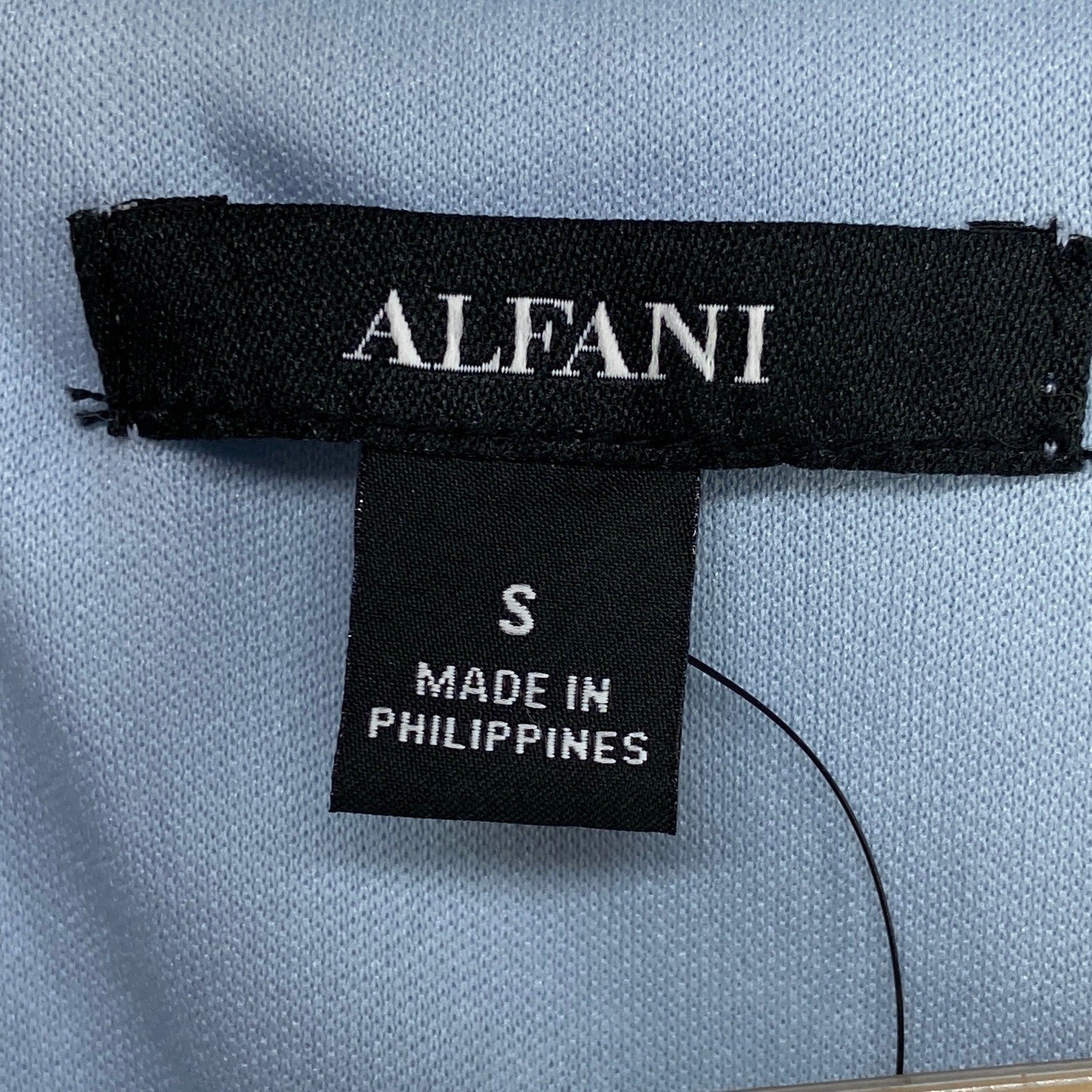 Alfani Light Blue Velvet Sequin V Neck Dolman Sleeve Top Womens Small