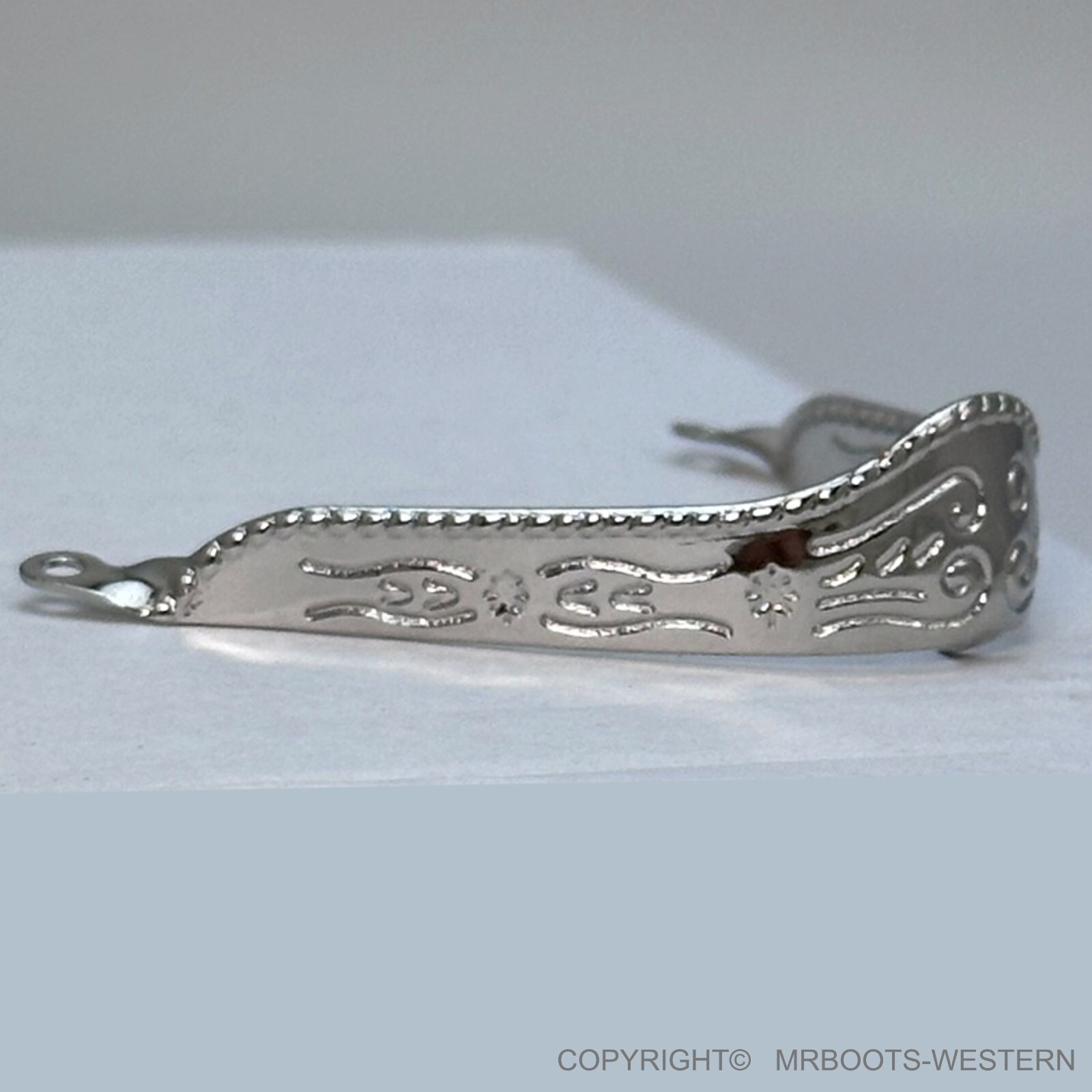 ALM-101-201-N-Set Set of Nickel Plated Cowboy Boot Toe Tips & Boot Heel Guards