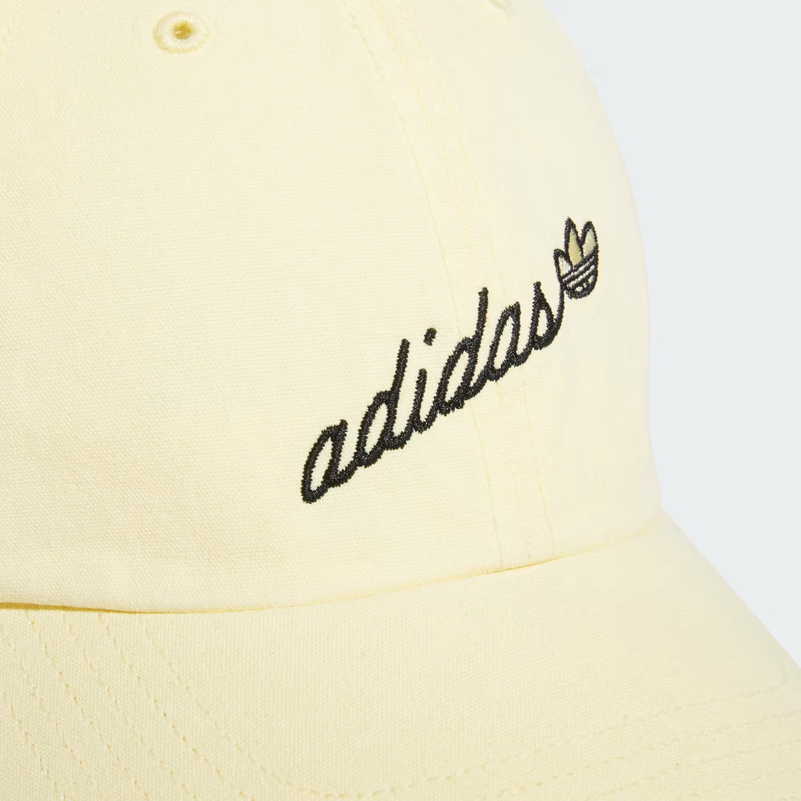 Adidas Originals Script Embroidery Strap-back Women’s Hat Yellow Black New