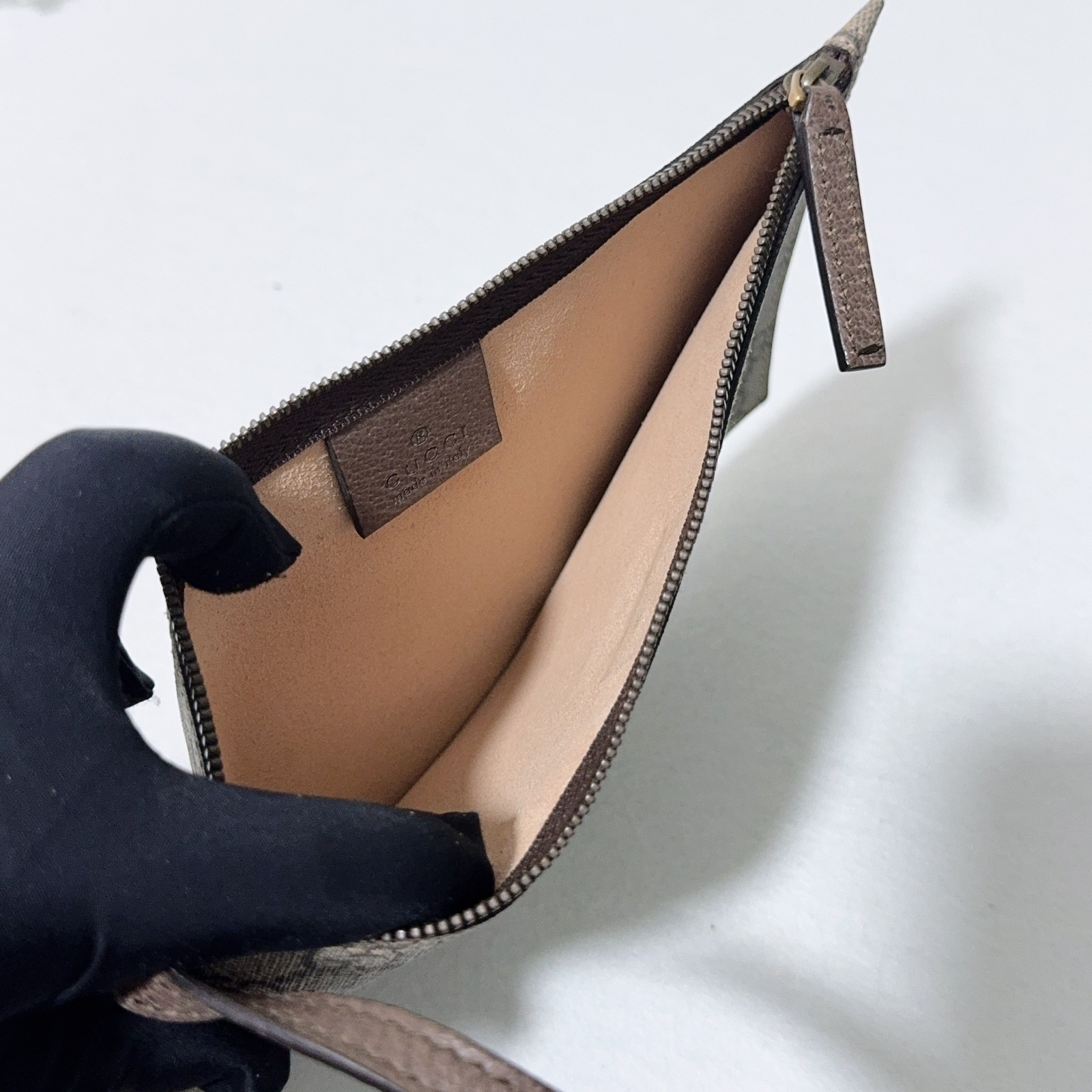 Gucci GG Supreme Monogram Web Ophidia Tote Brown