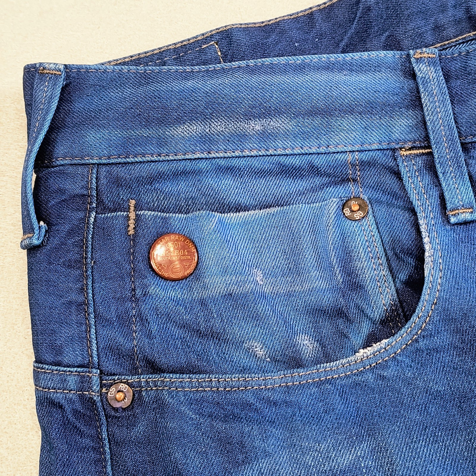 G-Star Type C 3D Loose Tapered Jeans Womens W30 L34 Indigo Blue Denim Italy