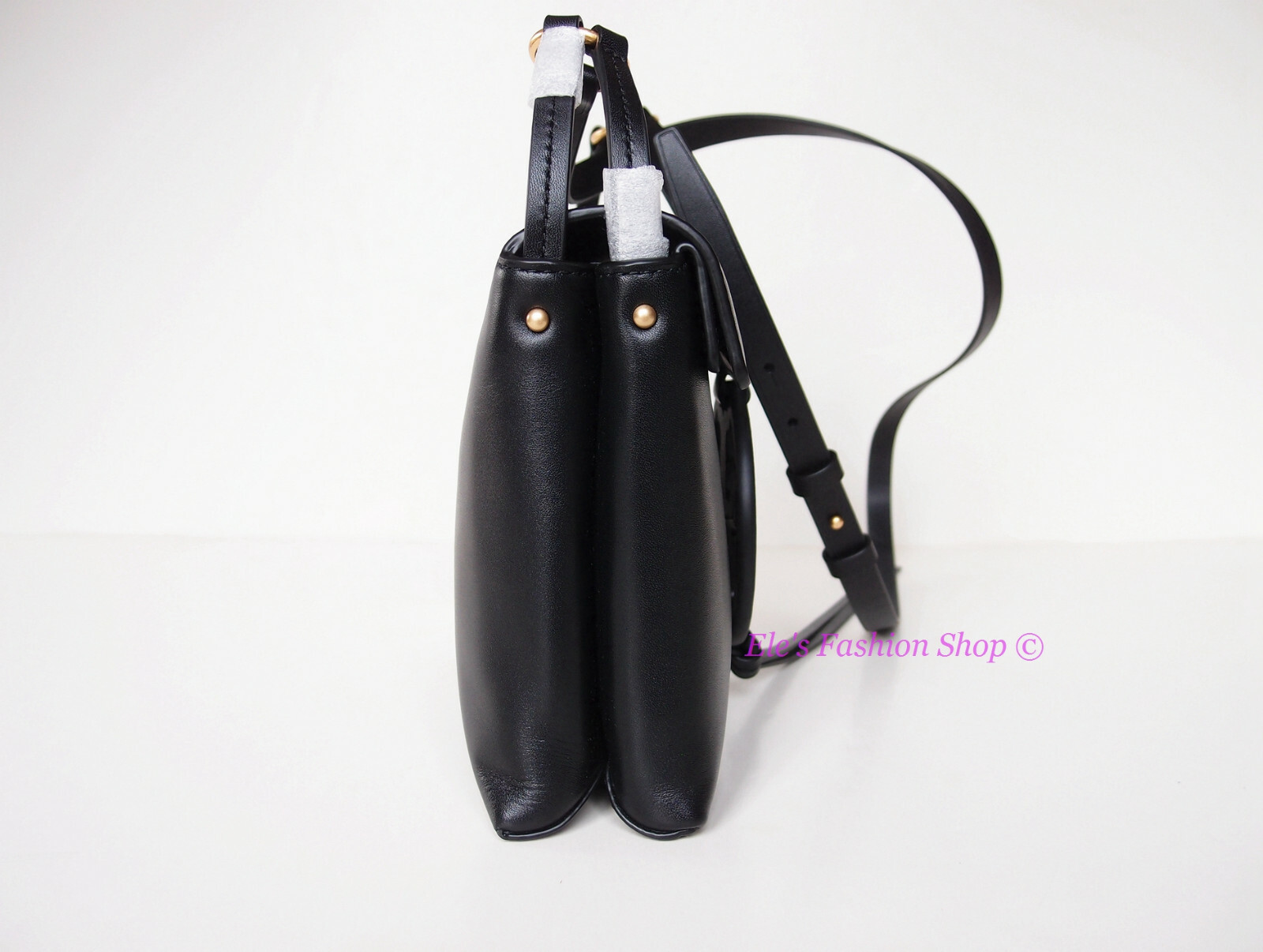 NWT Tory Burch Miller Logo Leather Flap Crossbody Bag 50769 BLACK AUTHENTIC