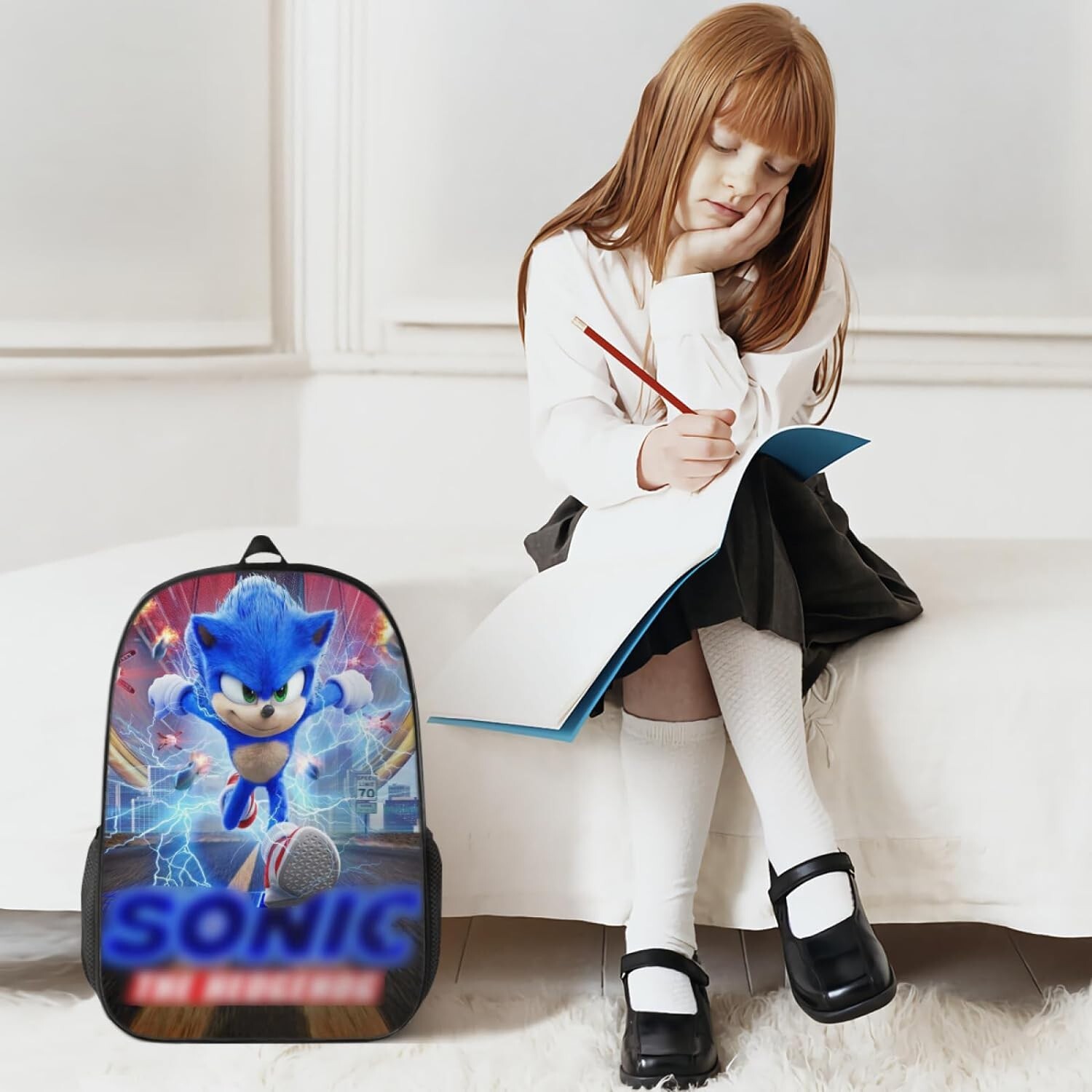 17in Large Anime Backpack 3D Printed Casual Daypack for Unisex Laptop Backpack