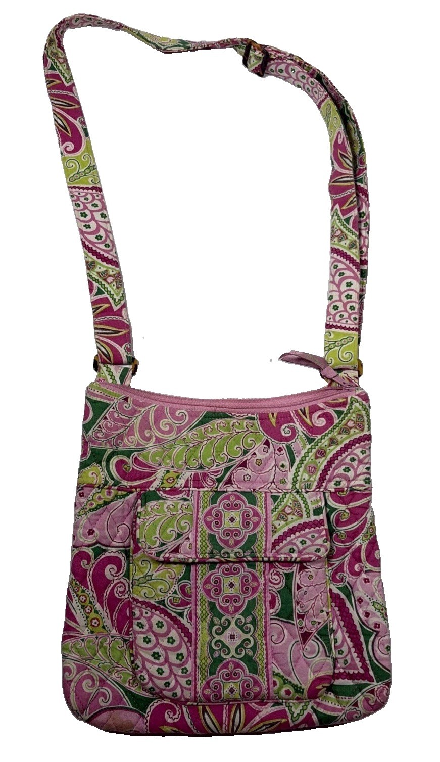 Vera Bradley Hipster Crossbody Bag in Pinwheel Pink Y2K Retired Print 11”x10”