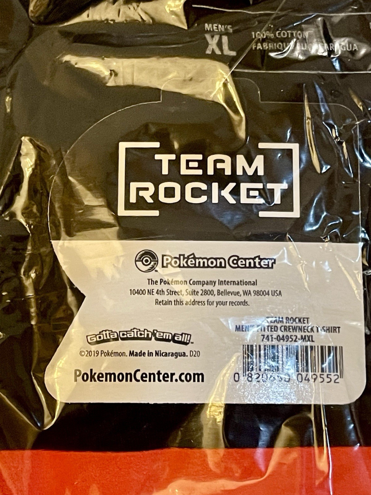Pokémon Center Team Rocket (Adult XL) T-shirt 2019 New with Tags (Sealed)