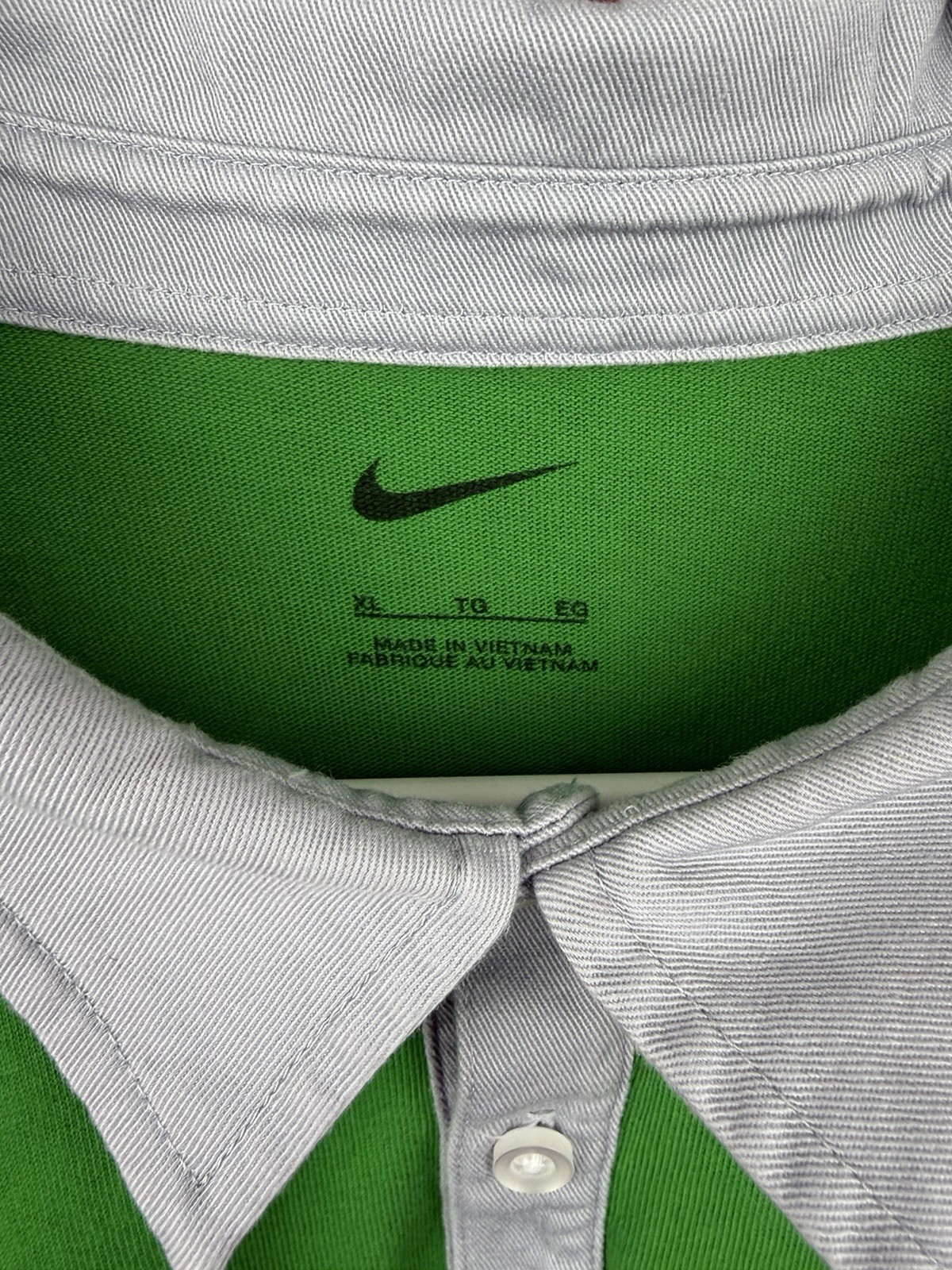 Nike Campus Collection Oregon Ducks Striped Piqué Polo Shirt Men’s XL LS Logo