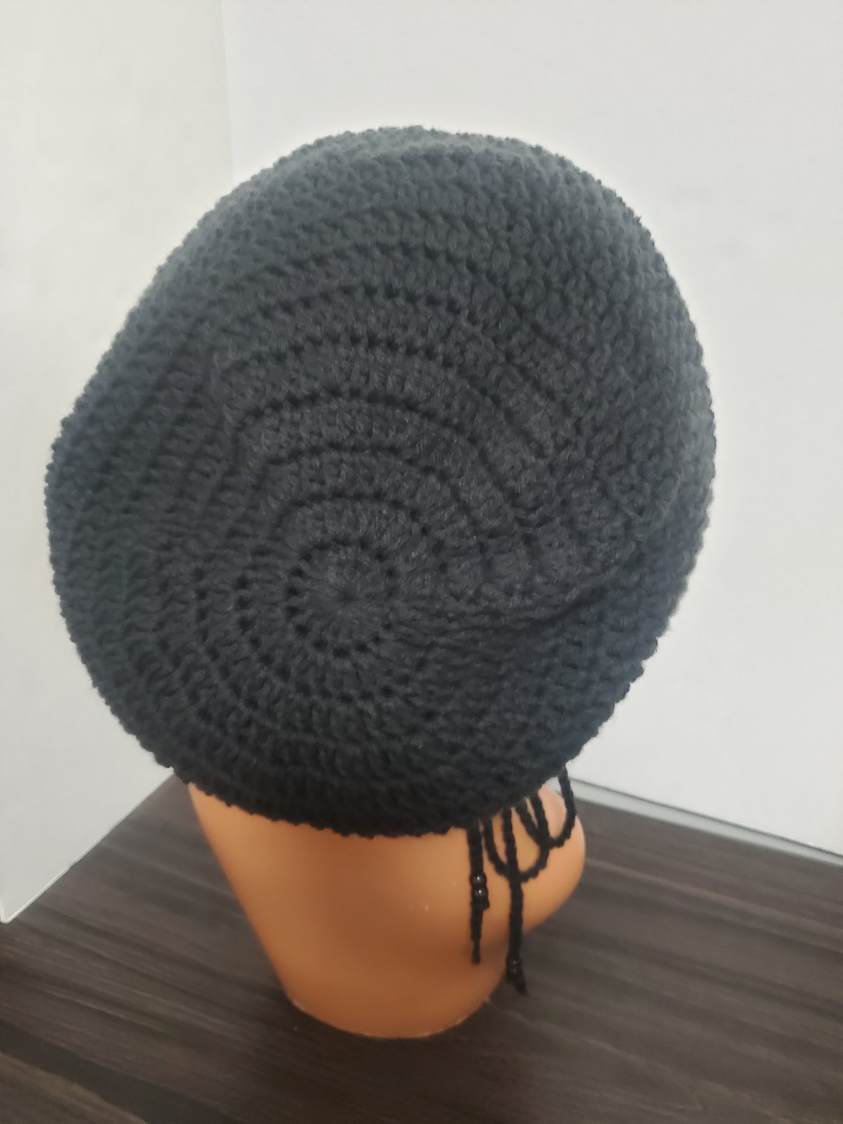 Handmade Adjustable Crochet Tam Hat Dreadlock w drawstring Reggae baggy beanie