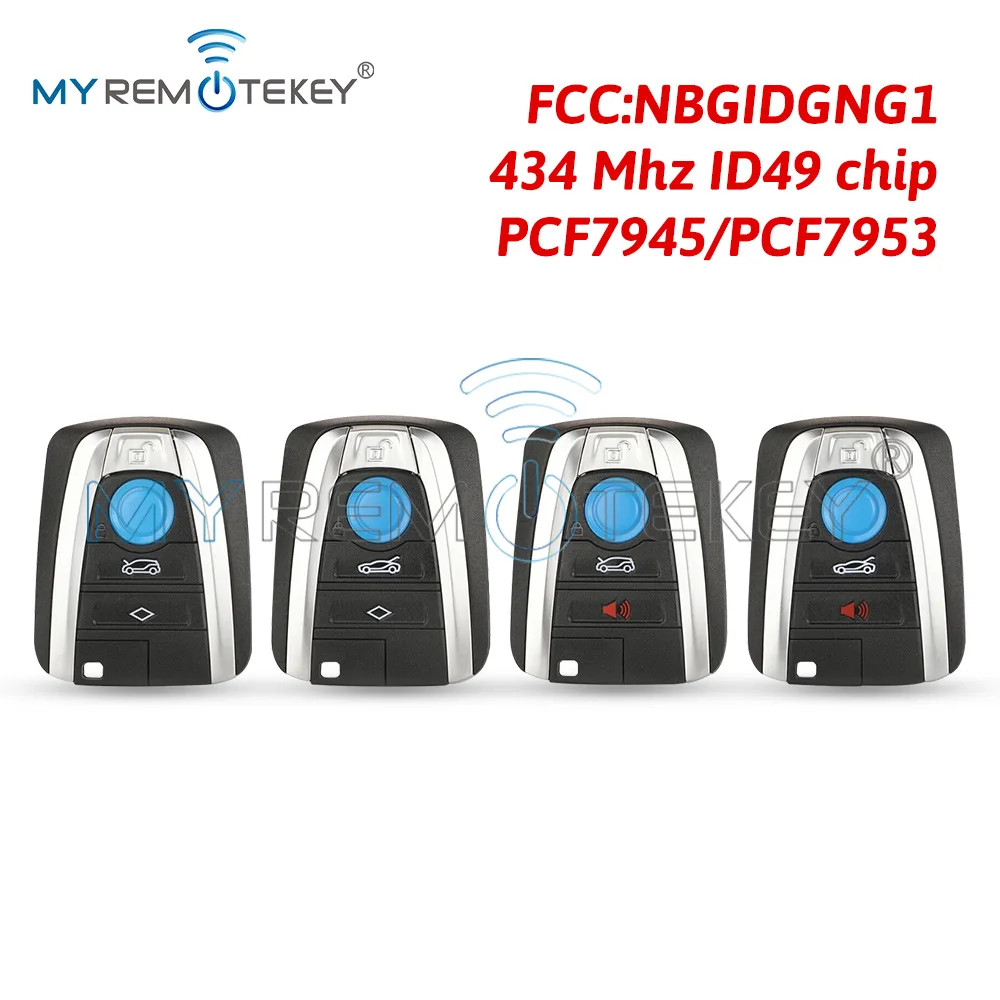 Smart key 4 button 434Mhz ID49-PCF7945/PCF7953 chip for 2015-2017 BMW i3 i8