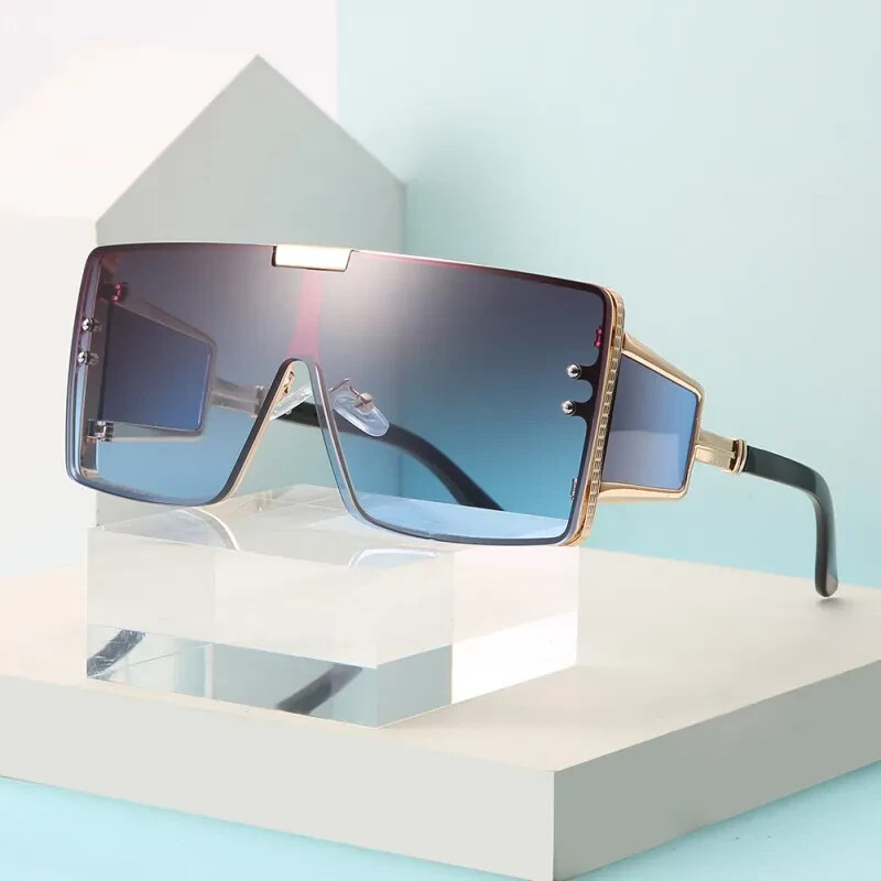 Sunglasses Dark Black Lens Men Hip Hop Cholo Square Gangster Stylish Outdoor New