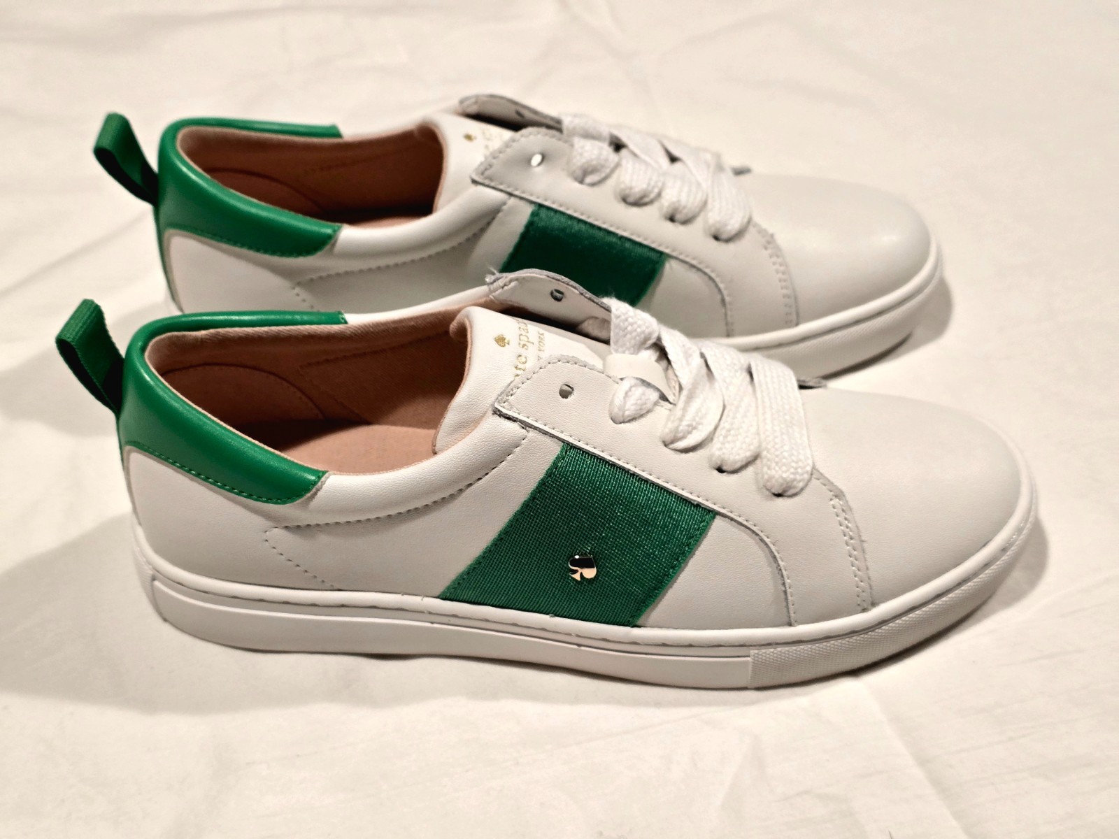 Kate Spade New York Adorn Sneakers Optic White / Fresh Green Women’s Size 7B