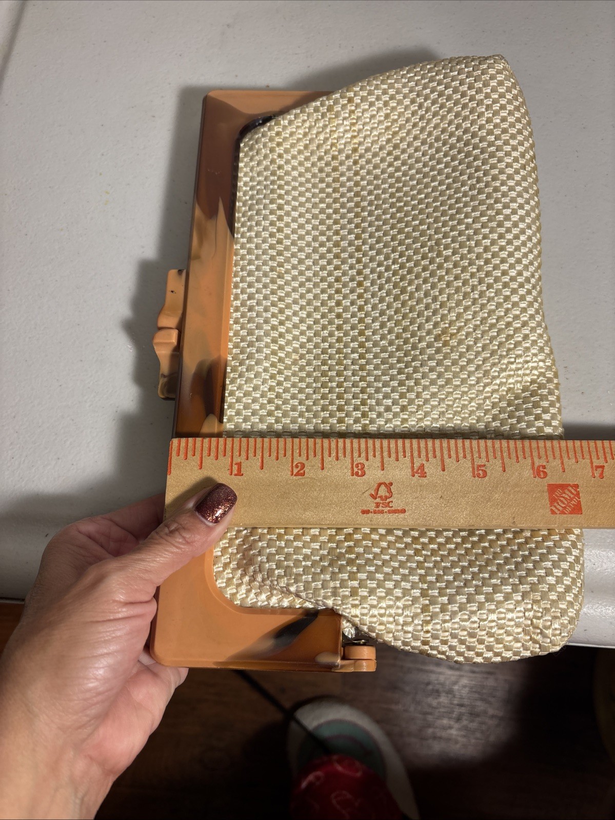 Classy vintage woven clutch 11.4” Made In Hong Kong