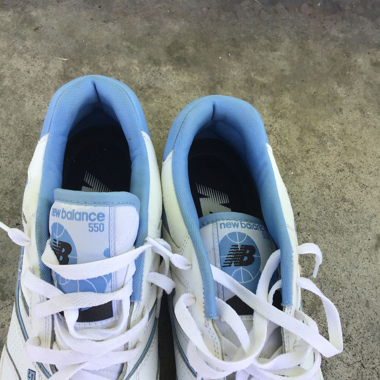 New Balance 550 UNC White University Blue White Men Size 13 BB550HL1