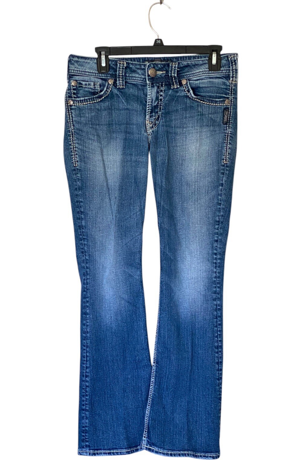 Silver Jeans Suki Surplus Women’s Tag 28×30 Medium Wash Mid Rise Bootcut 30×30