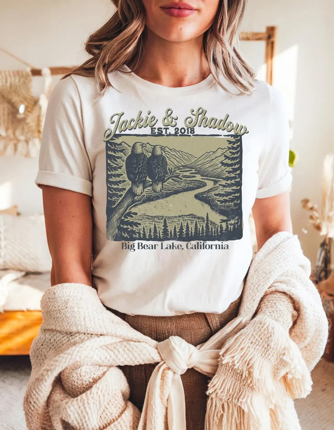Jackie and Shadow Eagles Unisex Tee, Big Bear Lake Bald Eagles T-Shirt, Nature L