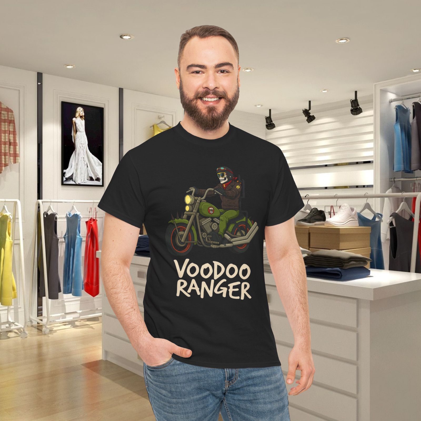 Voodoo Ranger Motorcycle Enthusiast Rider Graphic Top T-Shirt