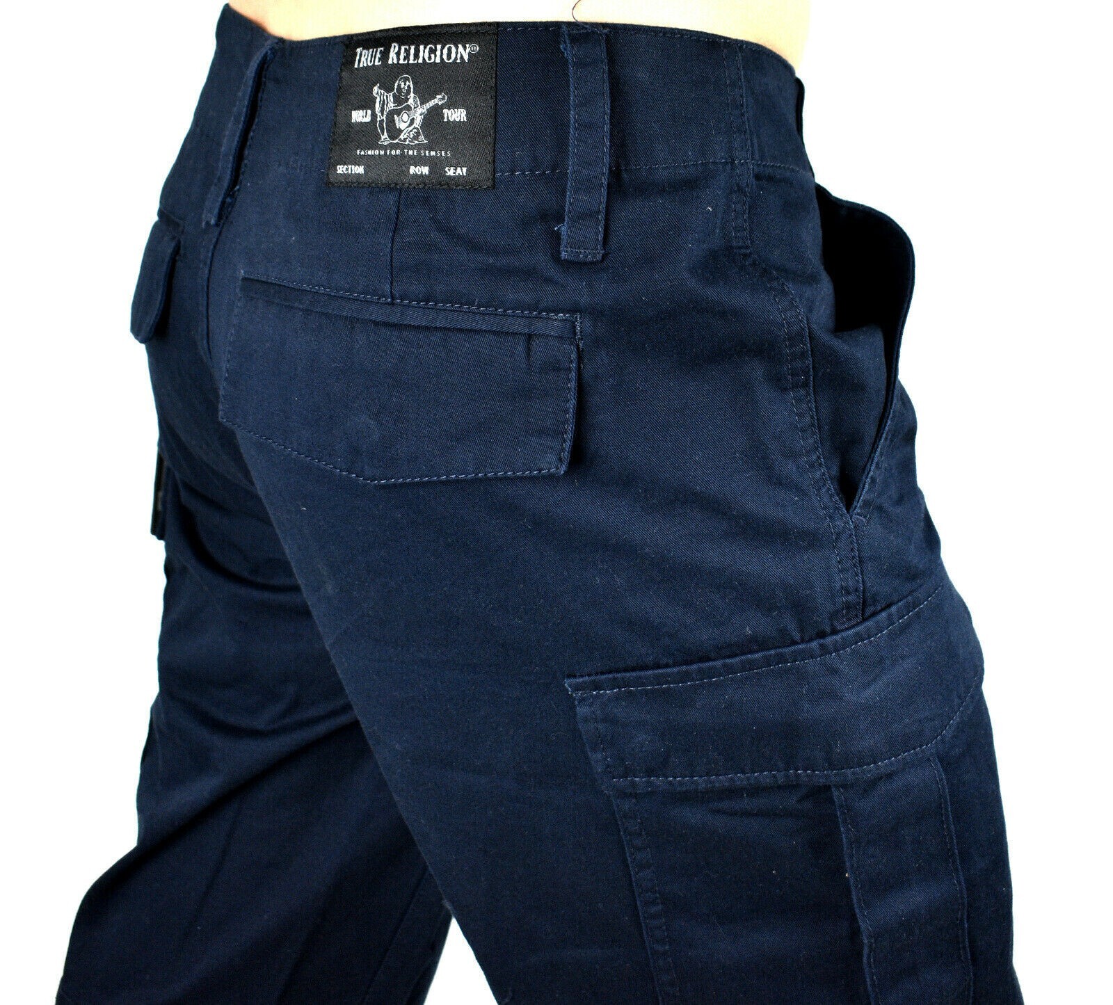True Religion Men’s Navy Blue Cargo Shorts – 105030 Size 38, 44