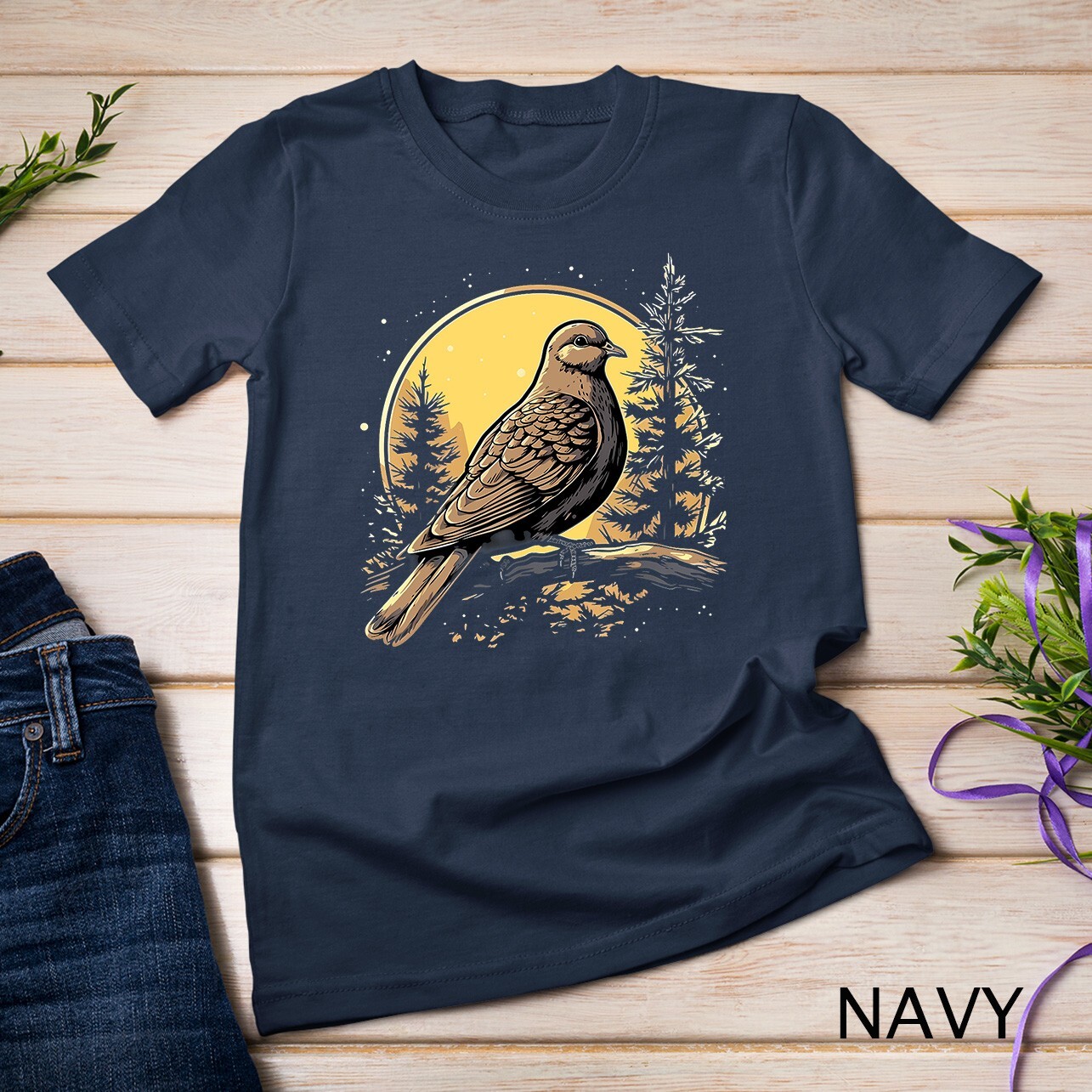 Retro Style Mourning Dove T-Shirt Unisex T-shirt