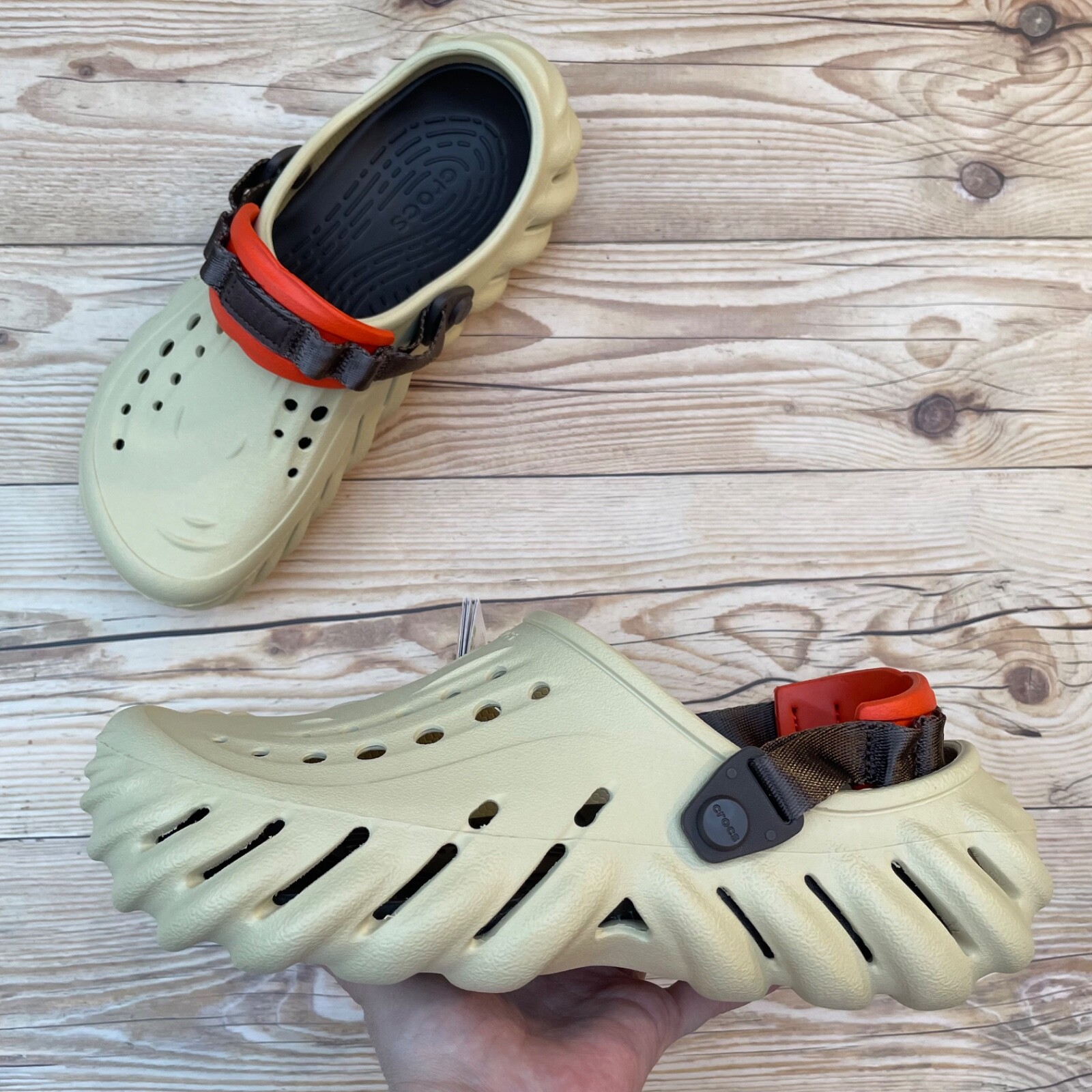 Crocs Echo Clog Beige/Brown/Orange Select-a-Size