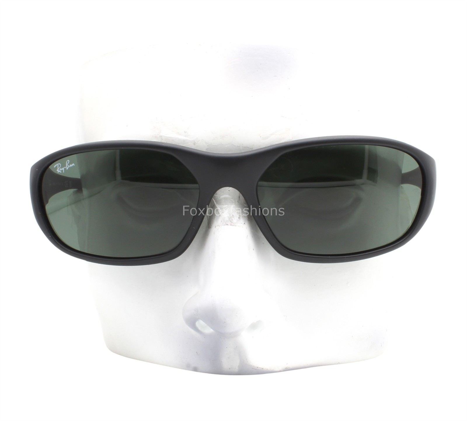 Ray-Ban Daddy-O Sunglasses RB 2016 W2578 Matte Rubber Black Green Lens with Case