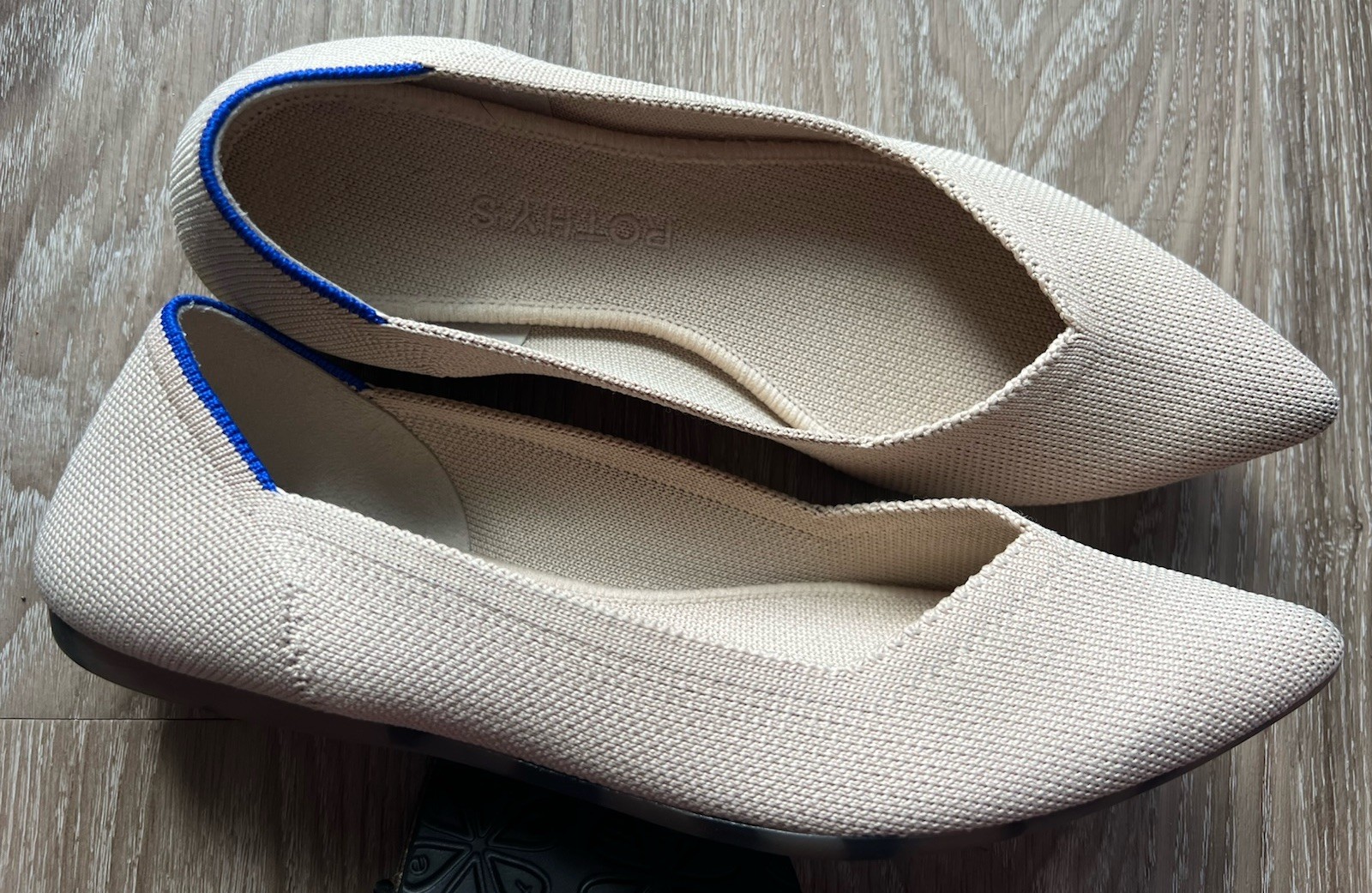 Rothy’s Women’s The Point Ballet Flat Flats Casual Natural Tan Beige sz 6.5