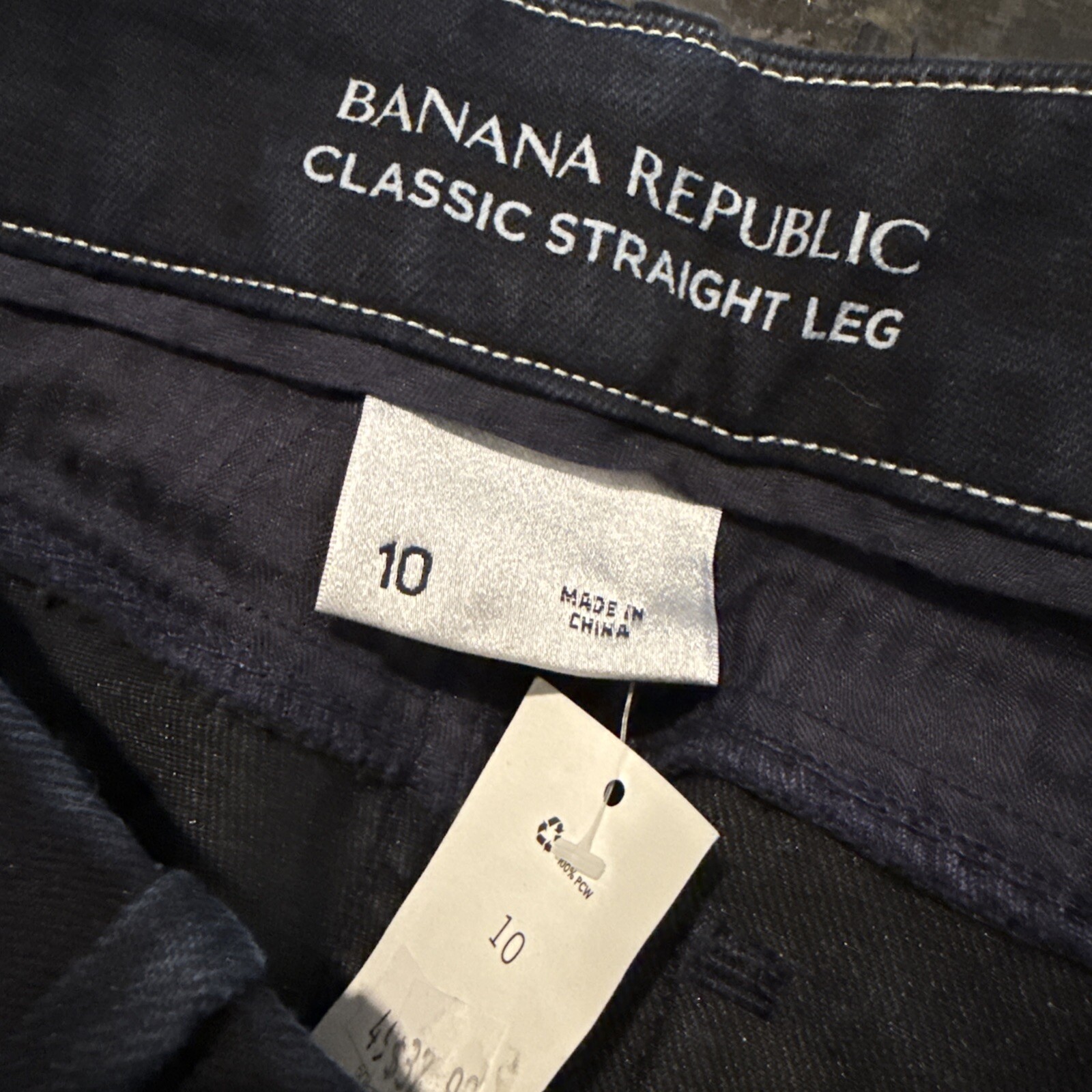 Nwt Banana Republic Classic Straight Leg Dark Blue Jeans Stretch Sz 10 Women’s