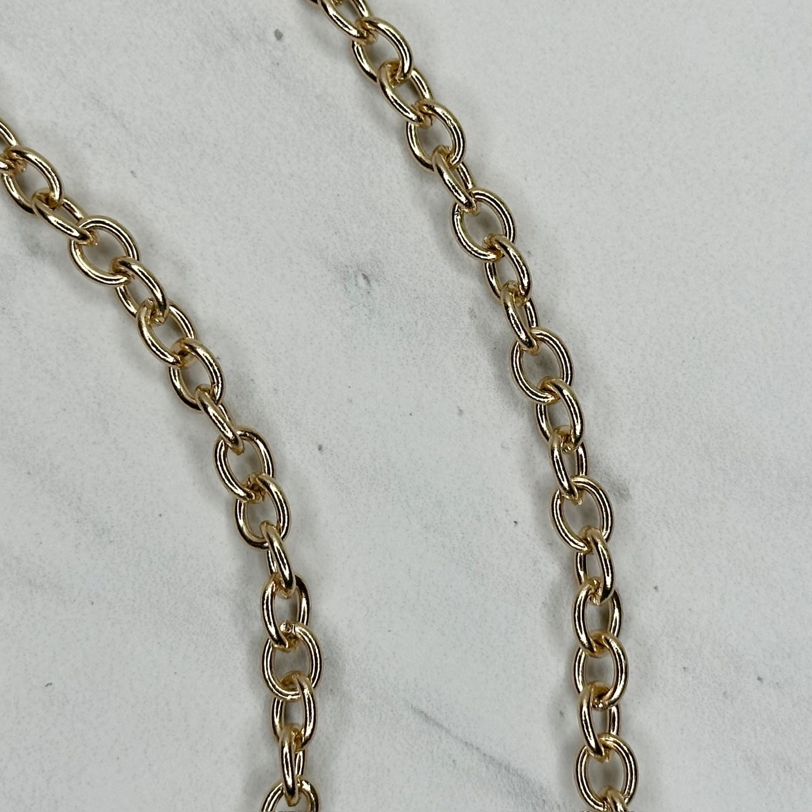 Gold Tone Chain Link Purse Handbag Replacement Strap 46.5″ Crossbody