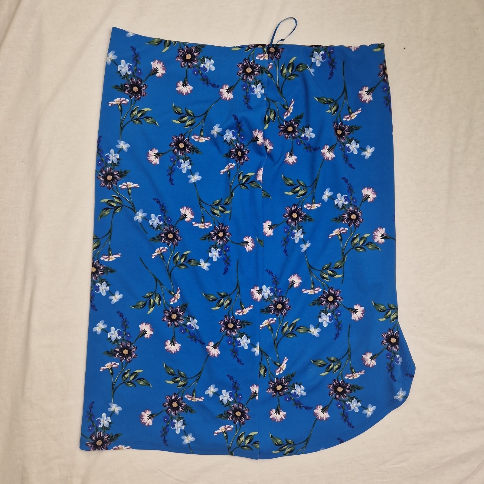 Envy Womens Wrap Skirt Floral Stretch Jersey Blue Size UK 16 Length 27in