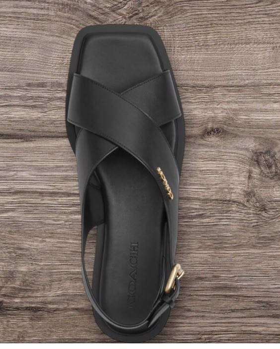 New In Box Coach Link CrissCross Women’s Sandals Size 7.5,Retail $228