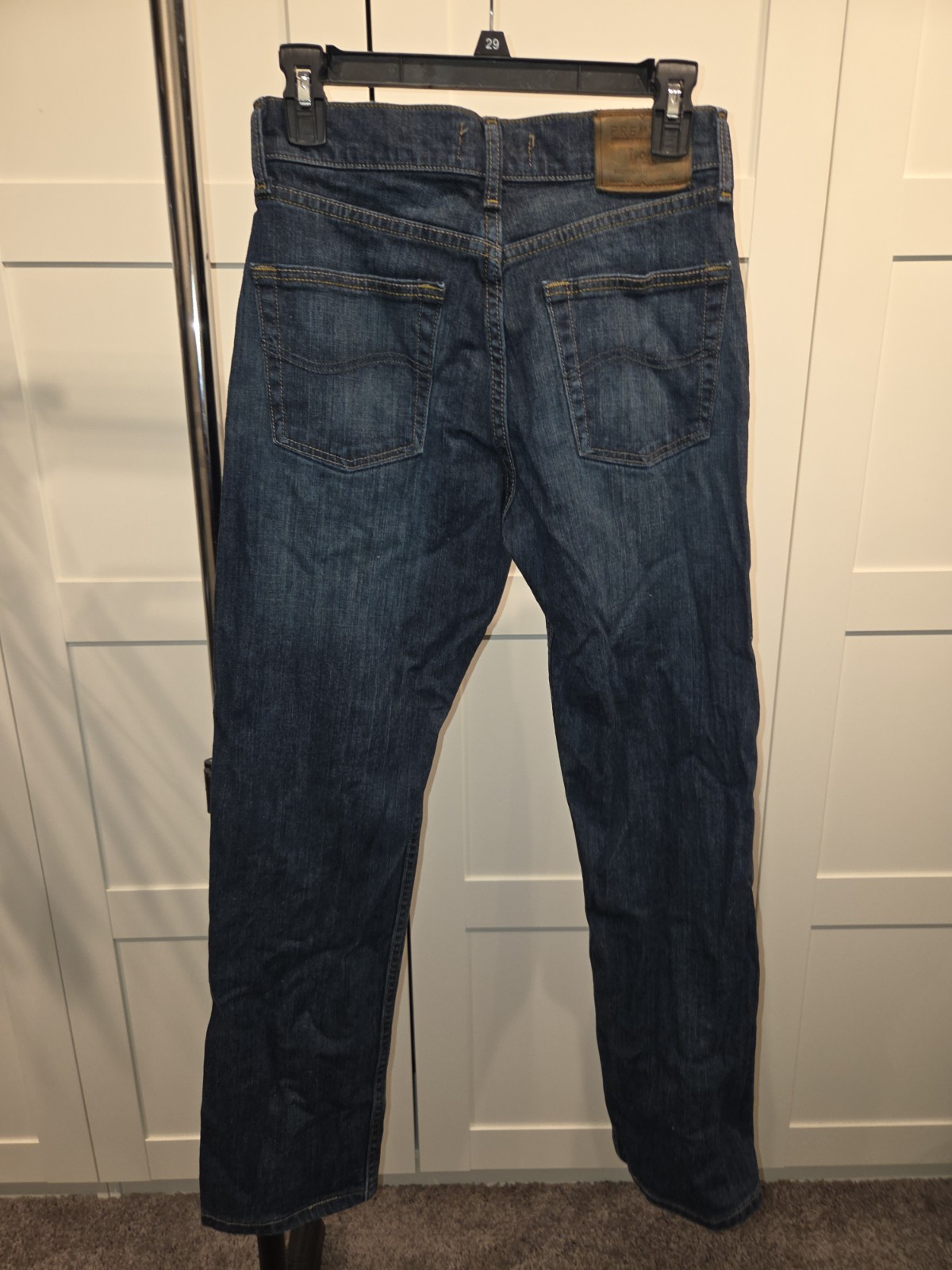 Lee Premium Regular Fit Straight Leg Blue Men Jean Cotton Blend 29 X 32