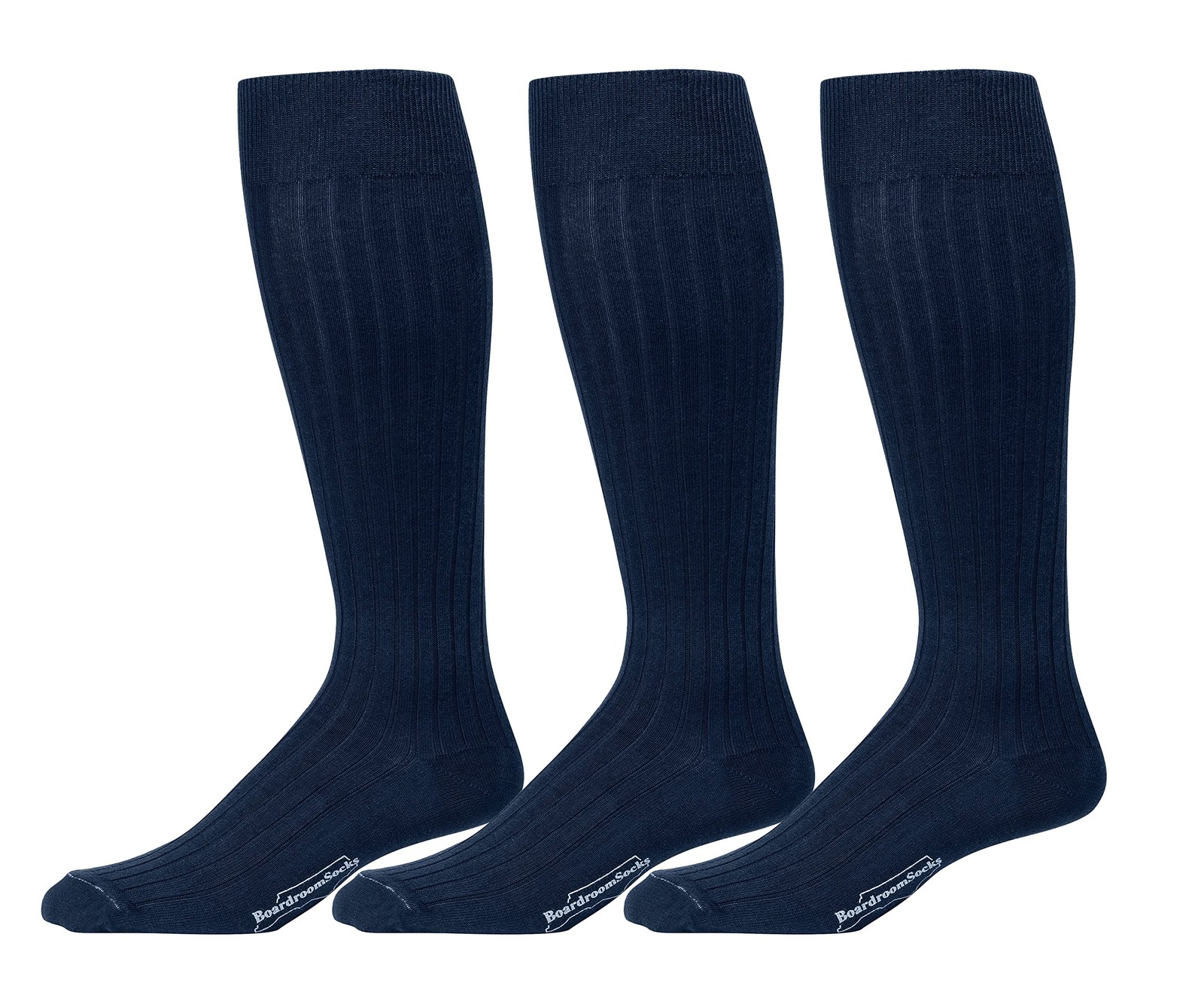 Cotton Knee High Dress Socks for Men – Over the Calf Dark Navy