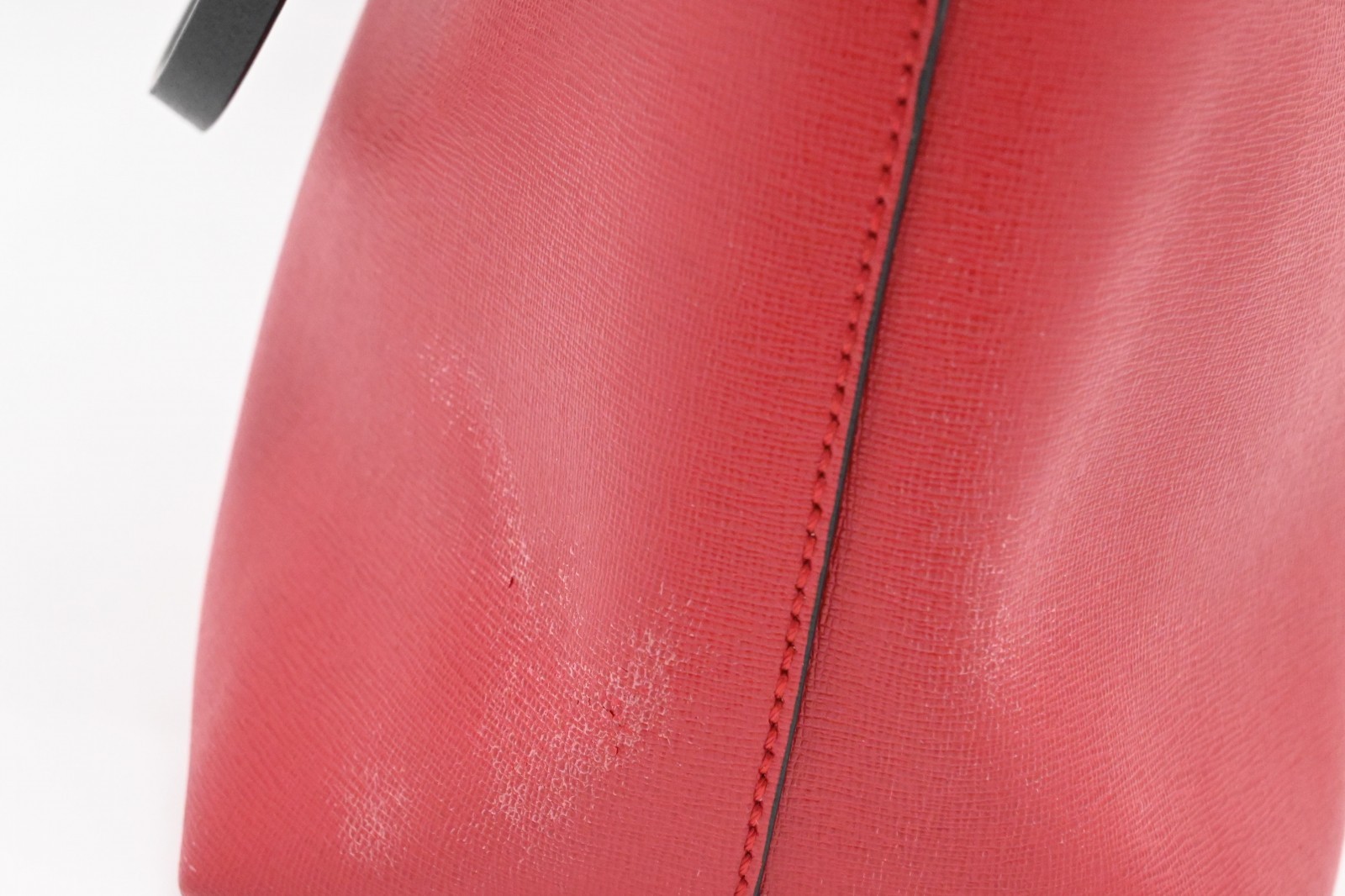 Authentic FENDI Monster Roll Tote Bag Red Leather 8BH185
