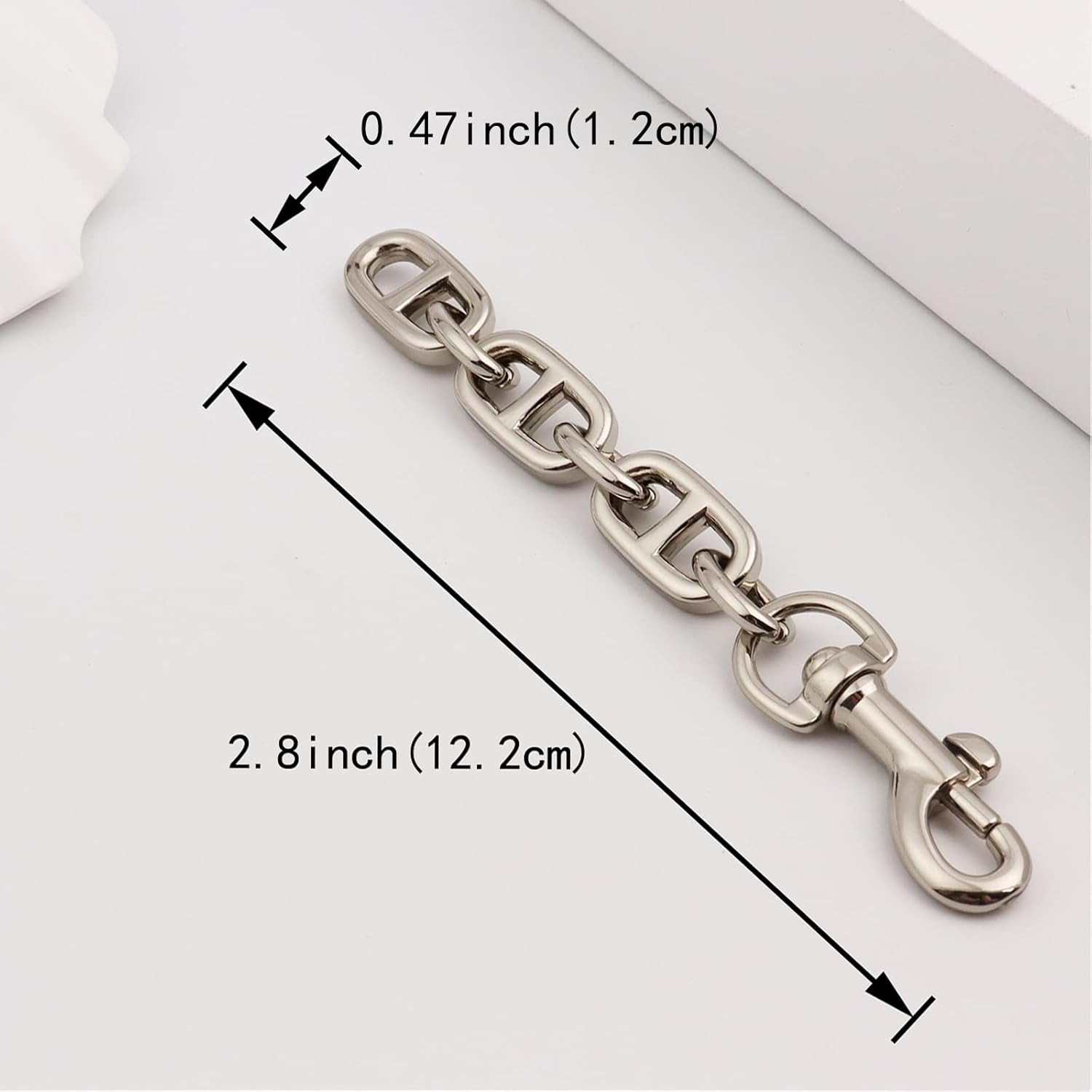 Purse Strap Extender 2Pcs 4.7 Inch Bag Extender Chain for Shoulder Bag Metal Cha