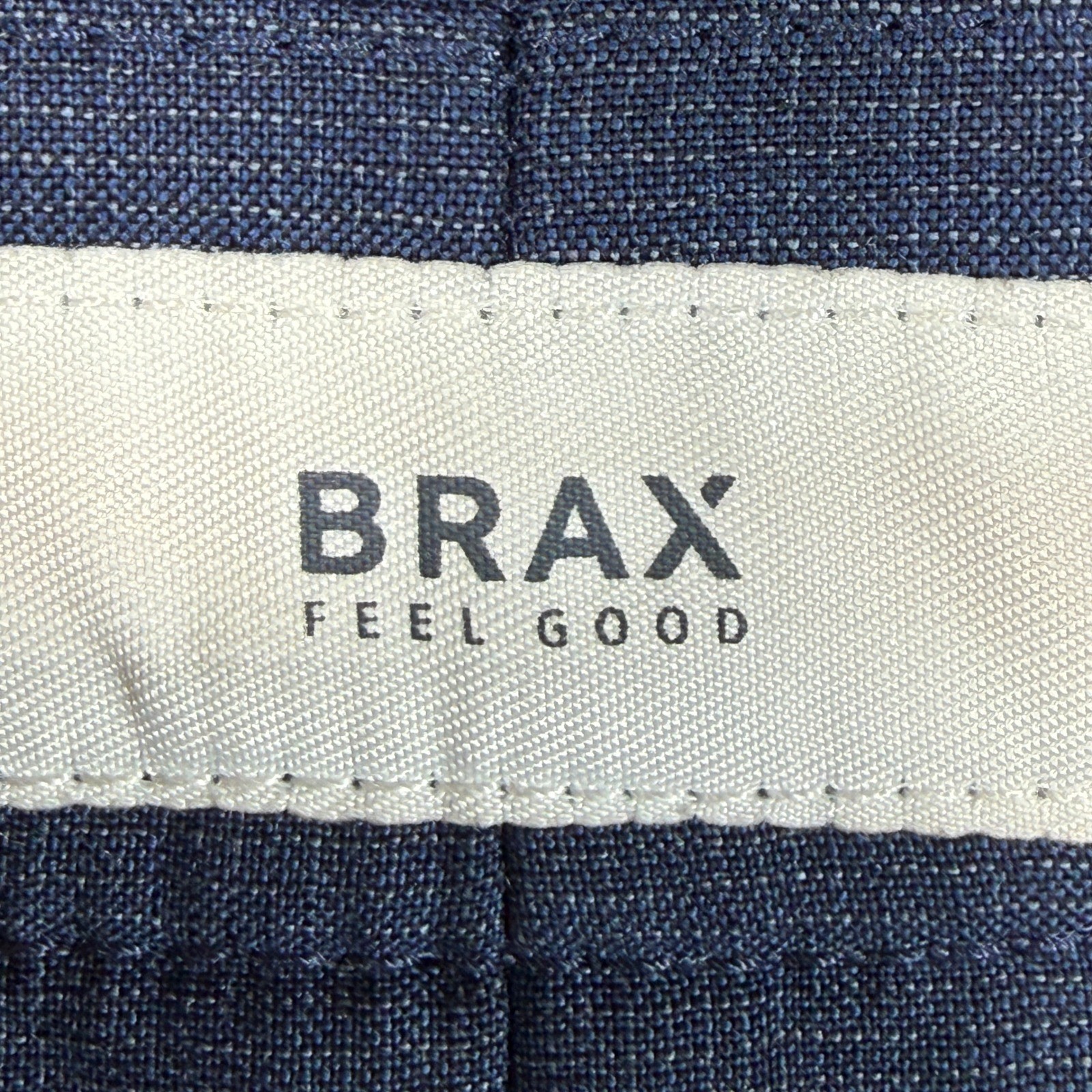 Brax Cooper Fancy Trousers Mens 35×30 Blue Virgin Wool Regular Fit Five Pocket