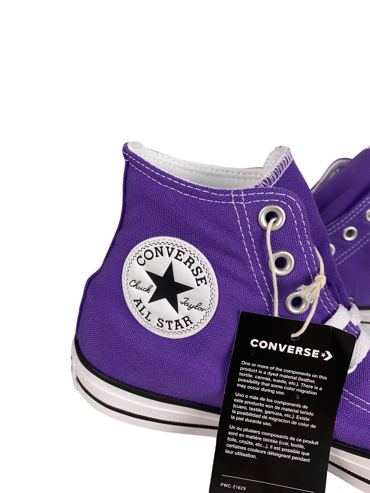 NEW Converse Chuck Taylor All Star Hi B Grade Purple White Mens Size 8 137833F