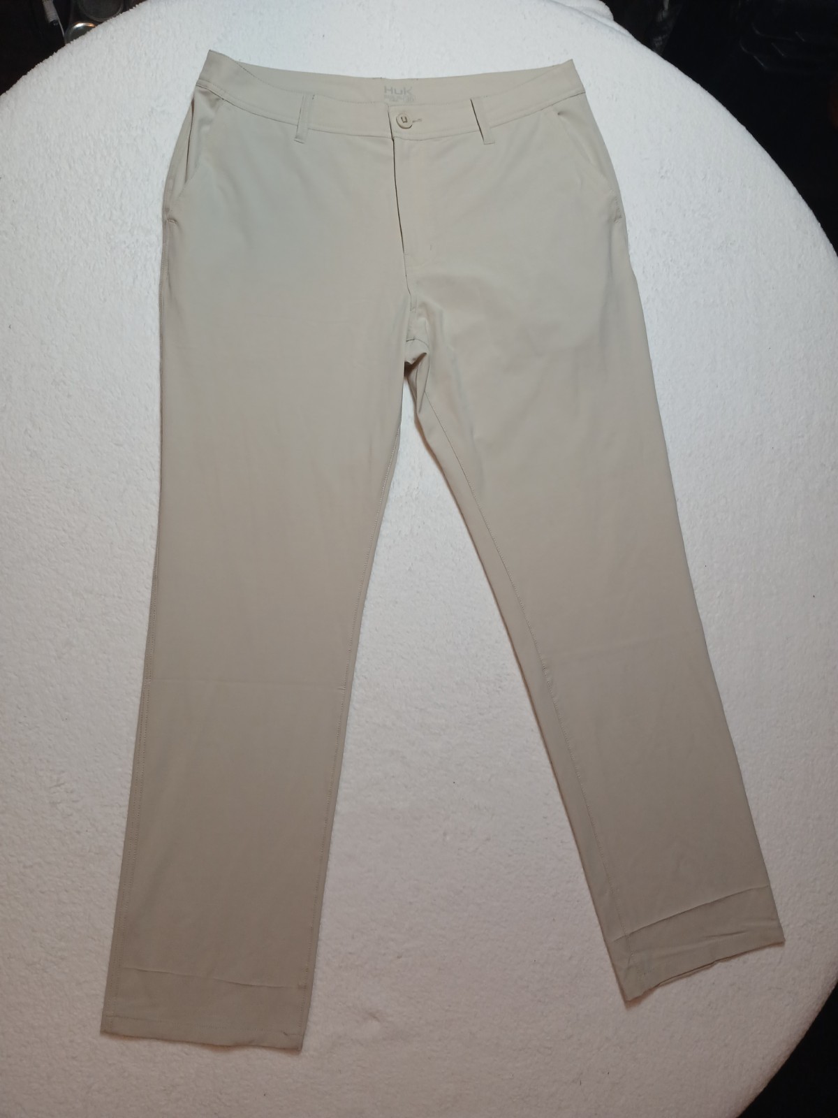 Huk Performance Fishing Mens Size 36 Khaki Stretch Utility Pants Tan Outdoor
