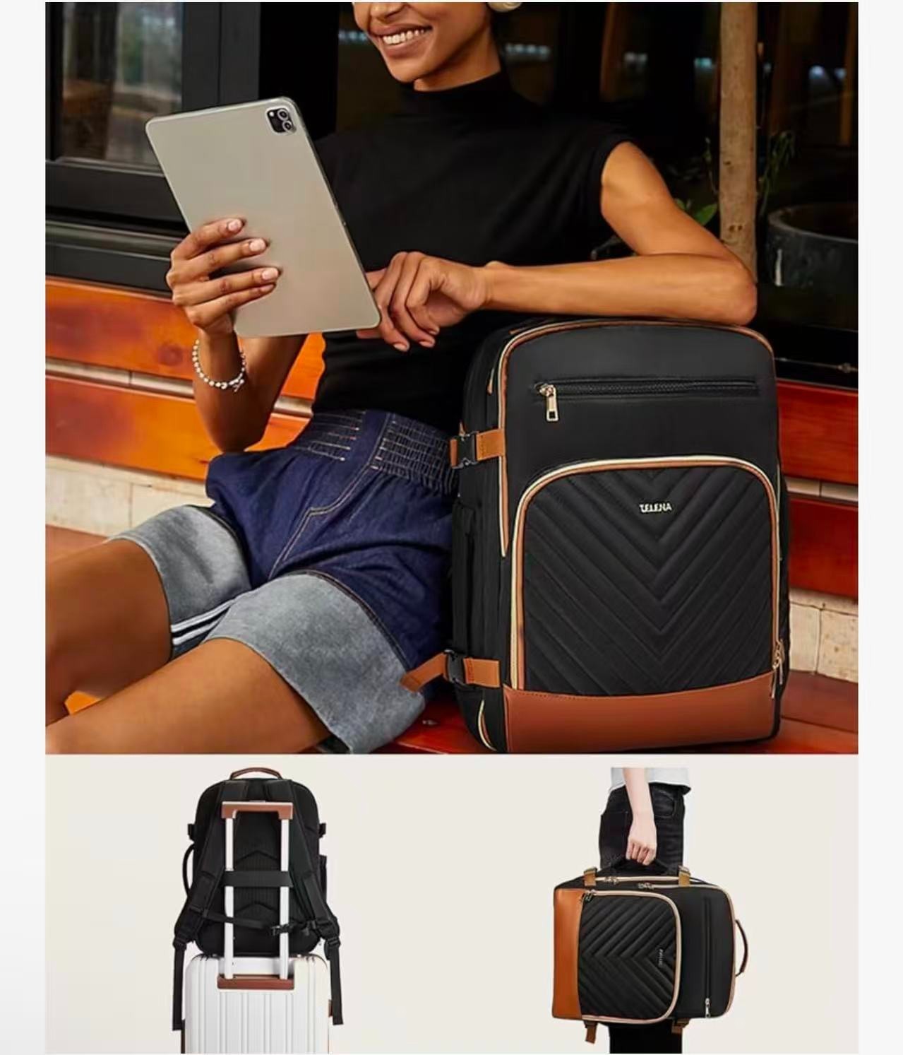 Telena Travel Backpack for Women, 15.6 inch Laptop Backpack TSA Carry on Backpac