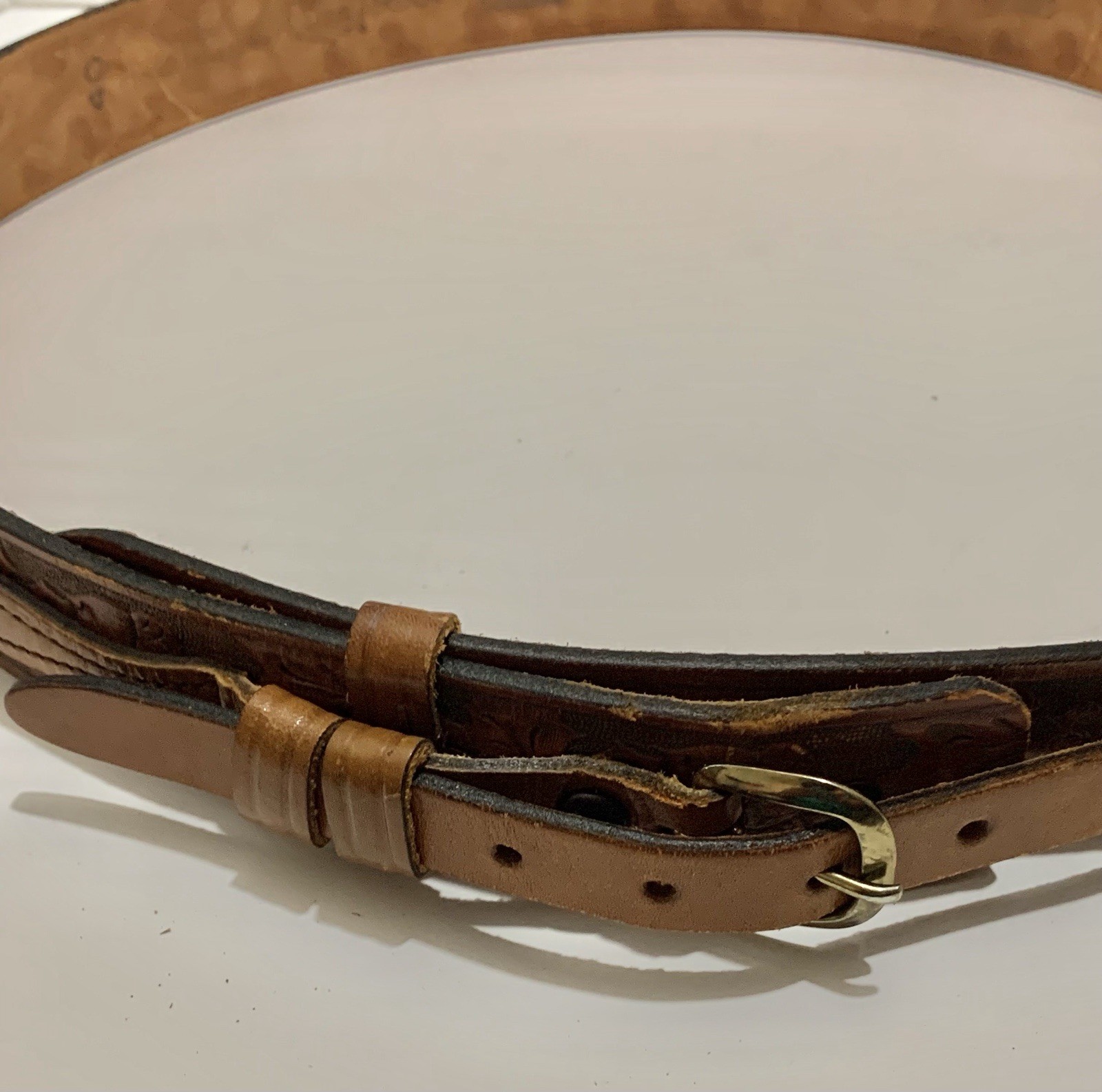 Men VNTG 40 “Comanche “Handmade Genuine Top grain Leather Belt 56364 Made In USA
