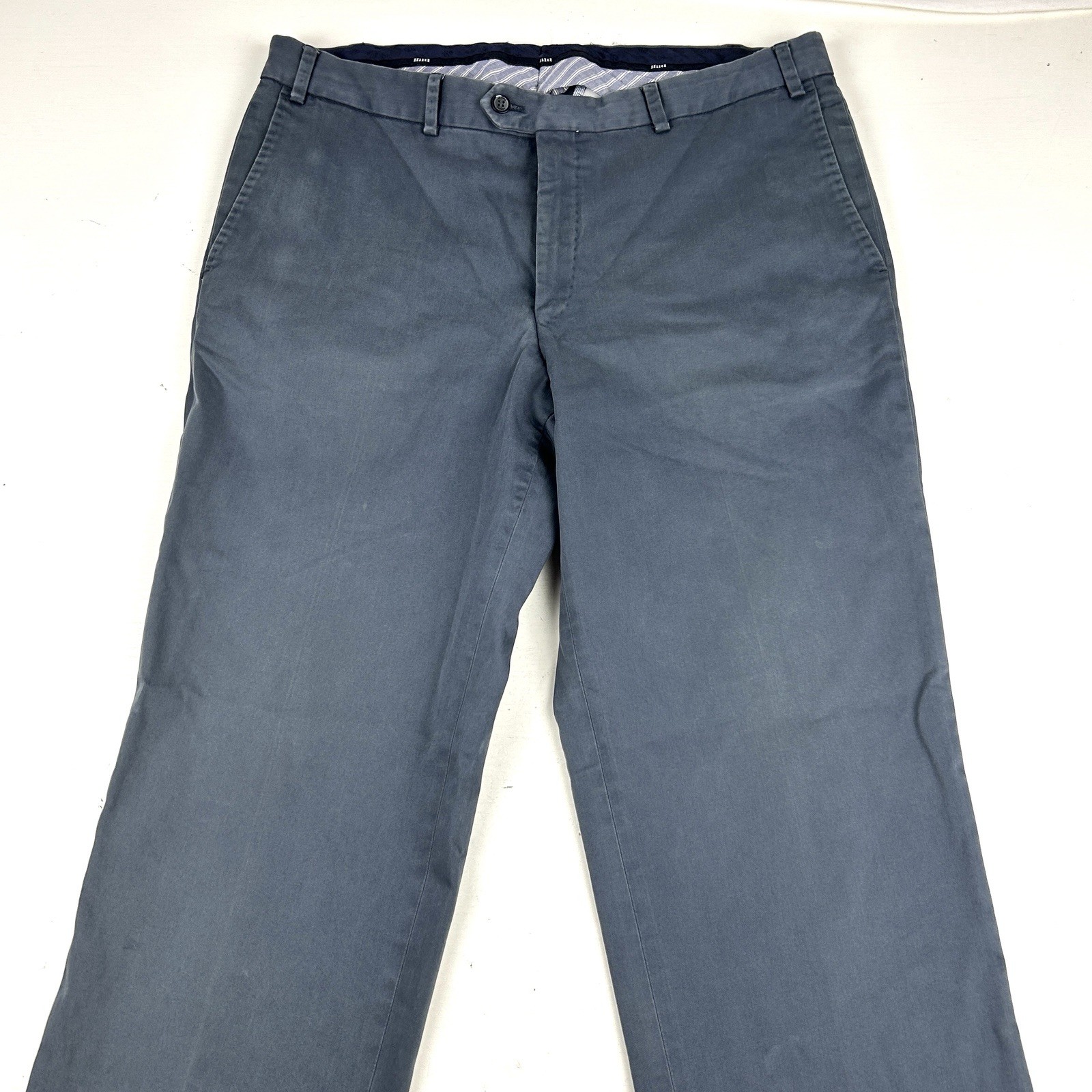 Hiltl Casual Chino Pants Men Sz 34×30 Gray Cotton